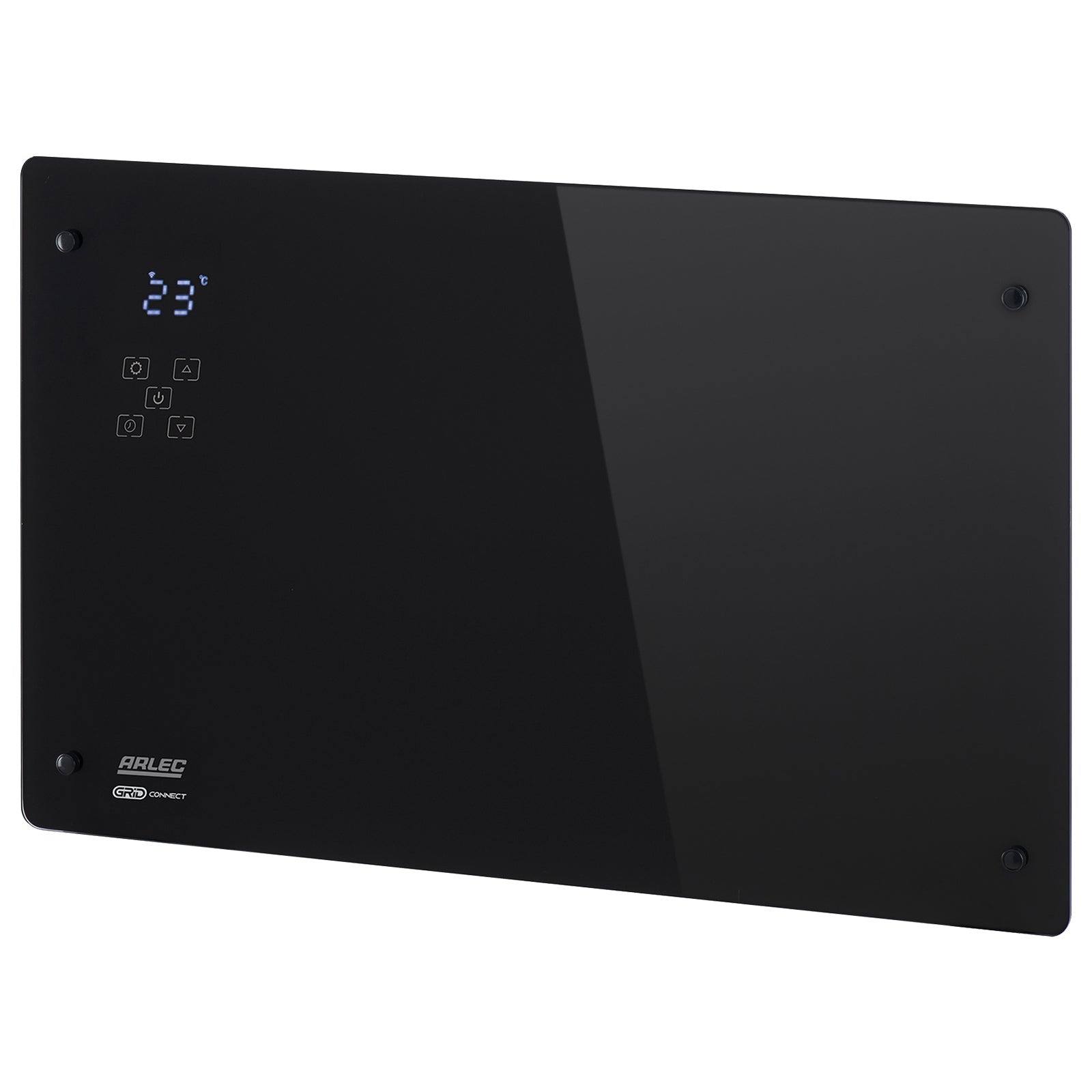 arlec 2200w black smart panel heater β grid connect smart home heater; energy-efficient convection panel; sleek black wall heater