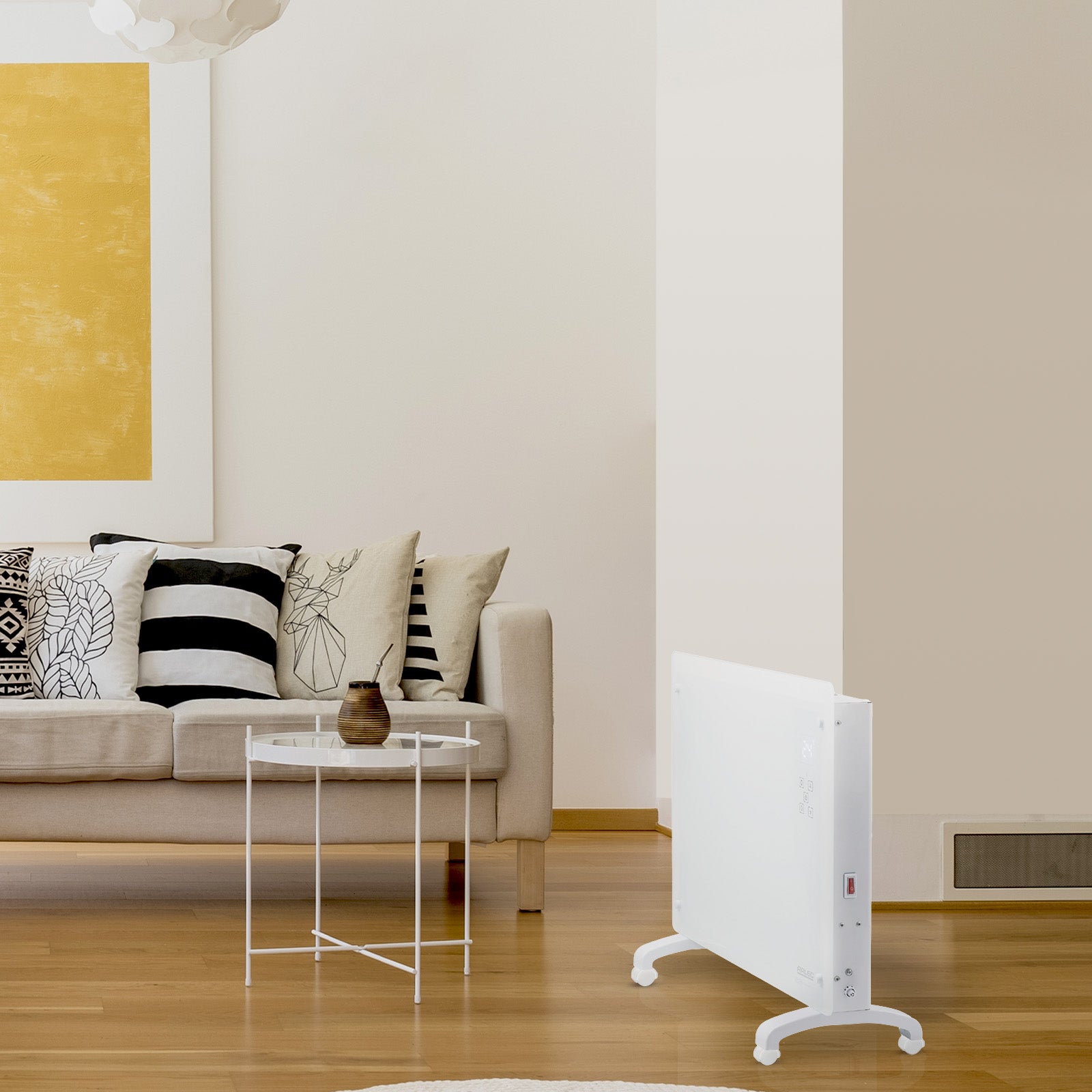 arlec 2200w smart convection panel heater – white smart home heater; grid connect wall heater; remote controlled panel heater