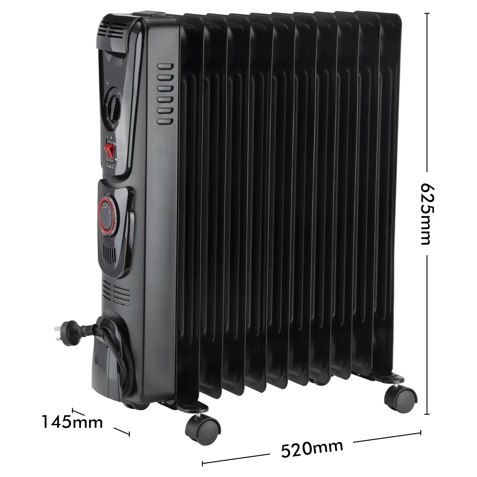 Arlec 2400W oil heater with timer