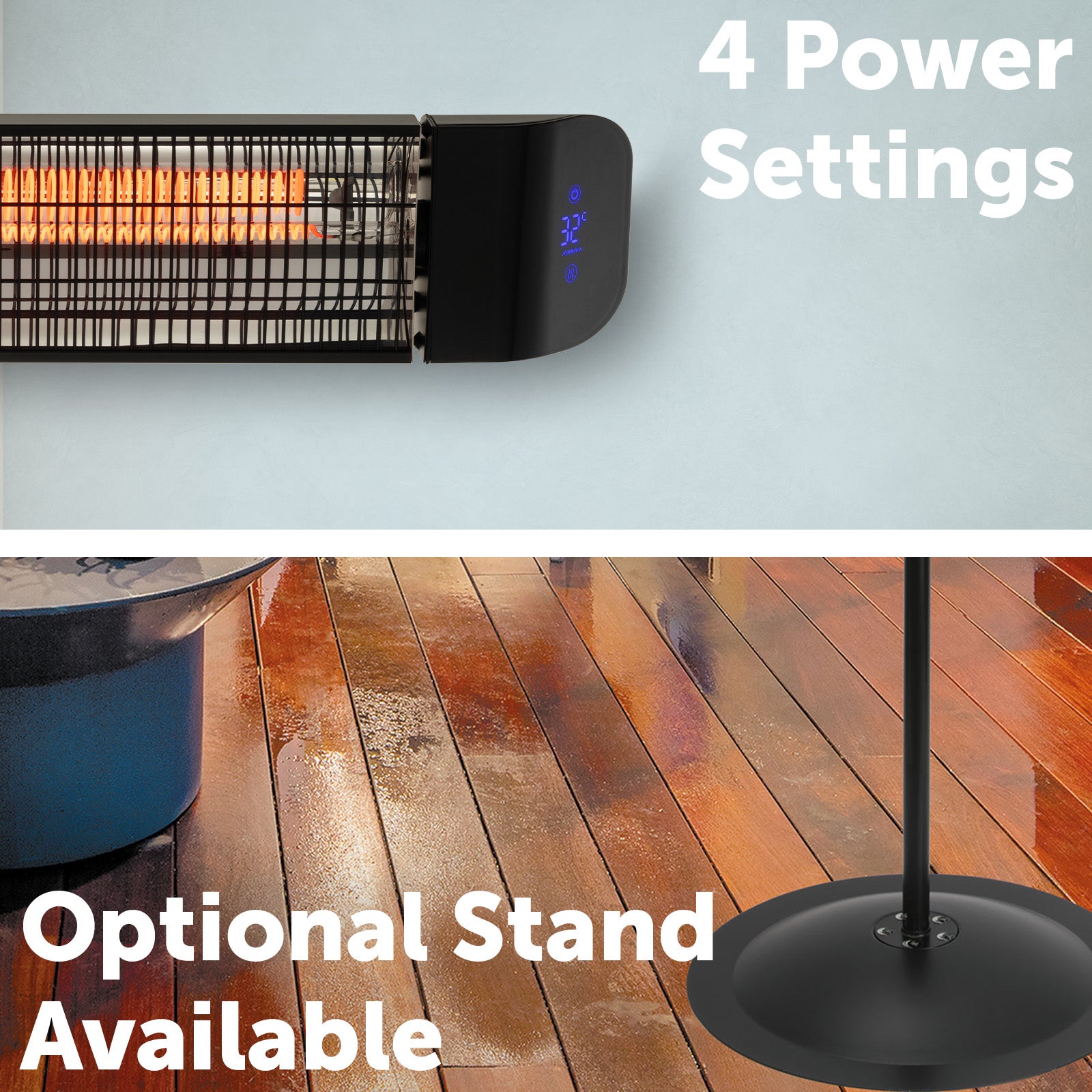 Arlec 2400W black infrared heater