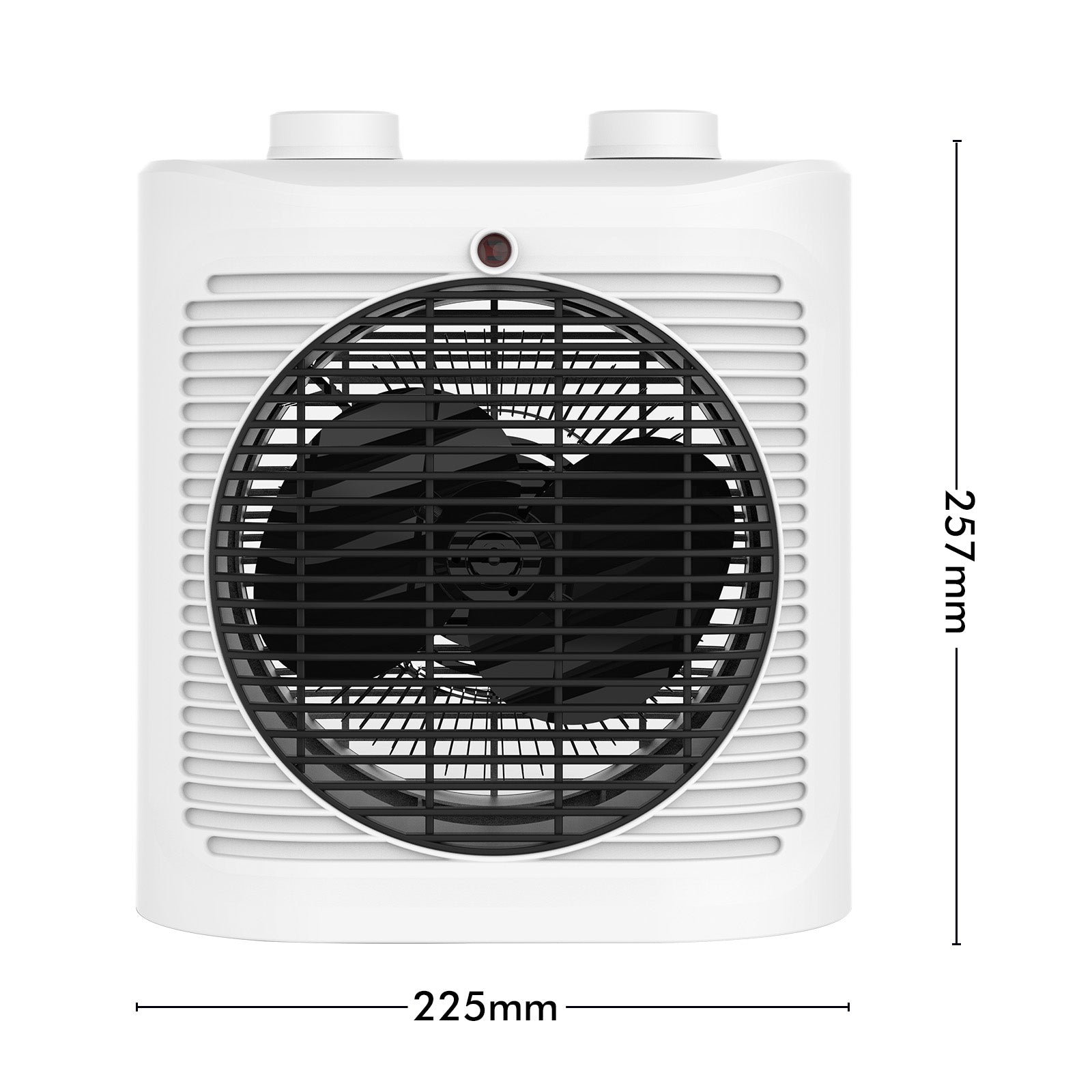 Arlec 2400W fan heater with adjustable thermostat and compact body