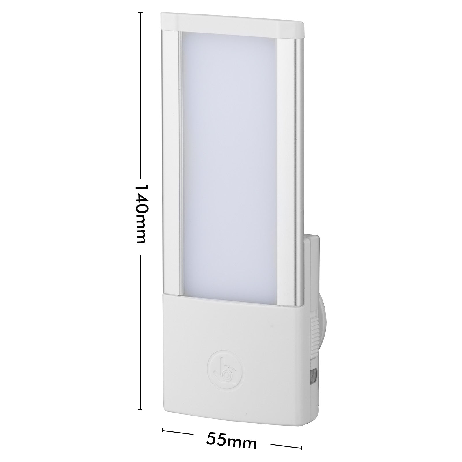 Arlec aluminium touch dimmer LED night light with dusk to dawn sensor and brightness control