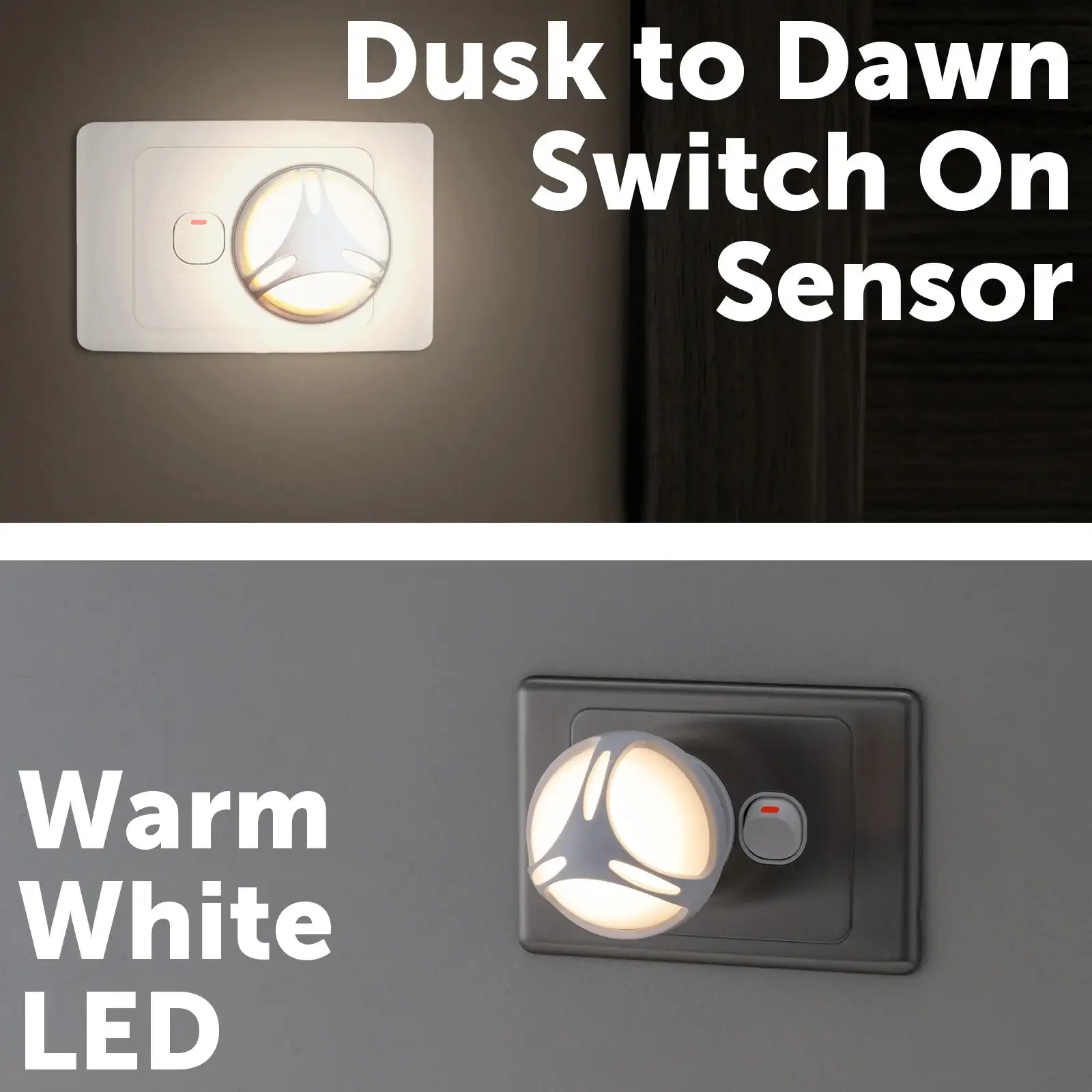 Arlec rotating LED night light with dusk to dawn sensor and adjustable direction