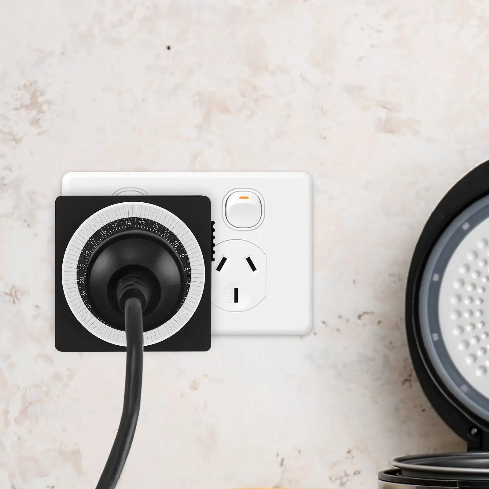 Arlec 24 Hour Compact Mechanical Timer for indoor appliance scheduling