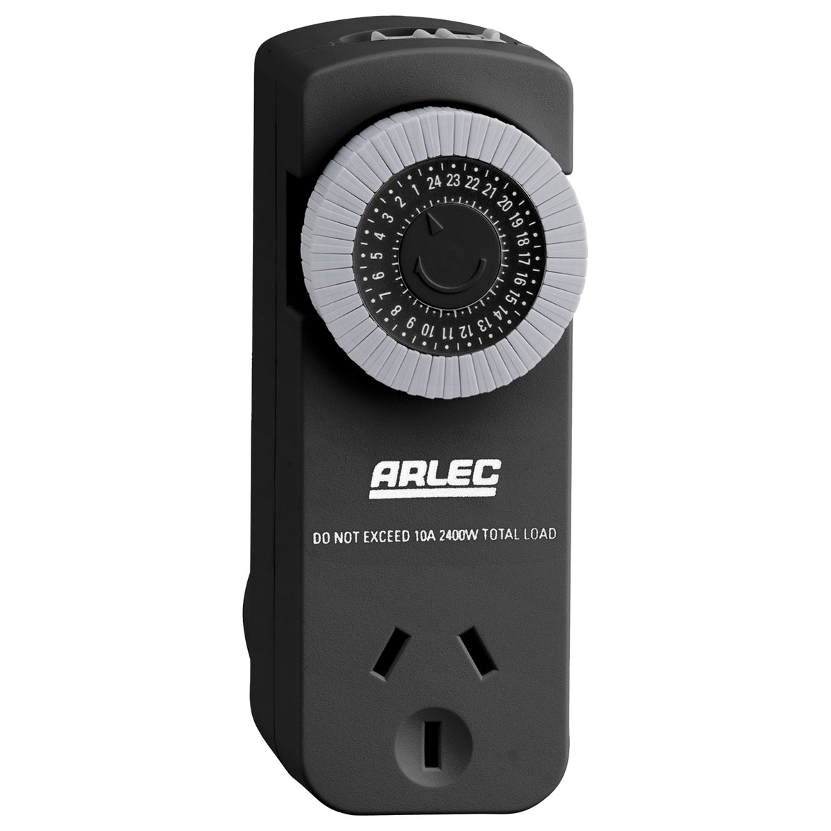 Arlec Black 24-Hour Slimline Mechanical Timer - Twin Pack