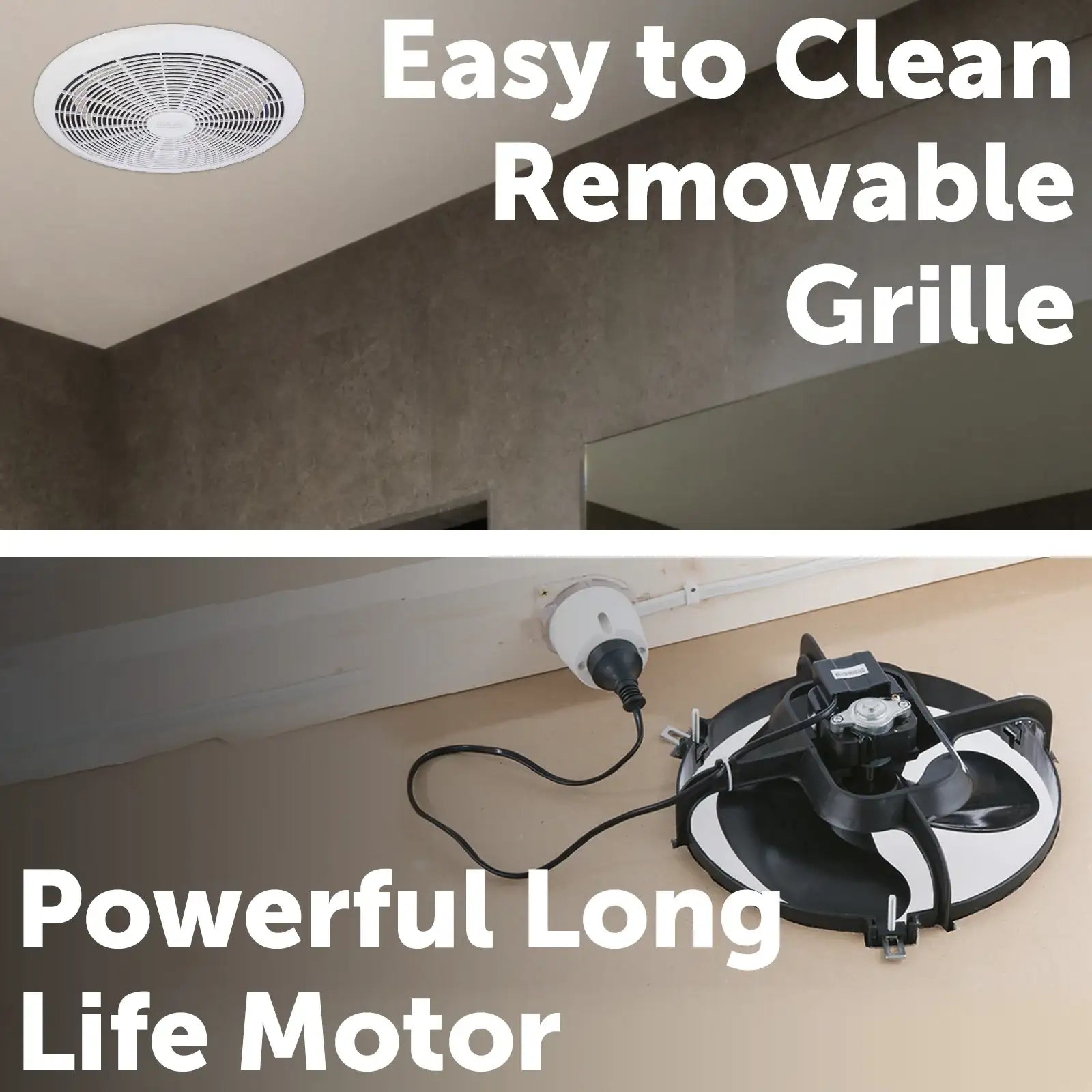 Arlec 250mm White Exhaust Fan – Ventilation Fan for Kitchen and Bathroom