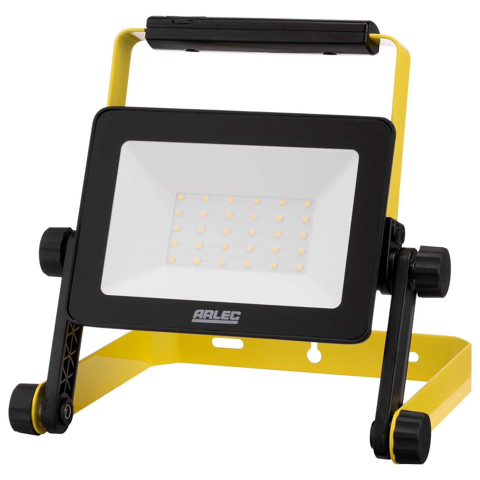 25W LED portable work light with foldable stand, swivel head, 2400 lumens