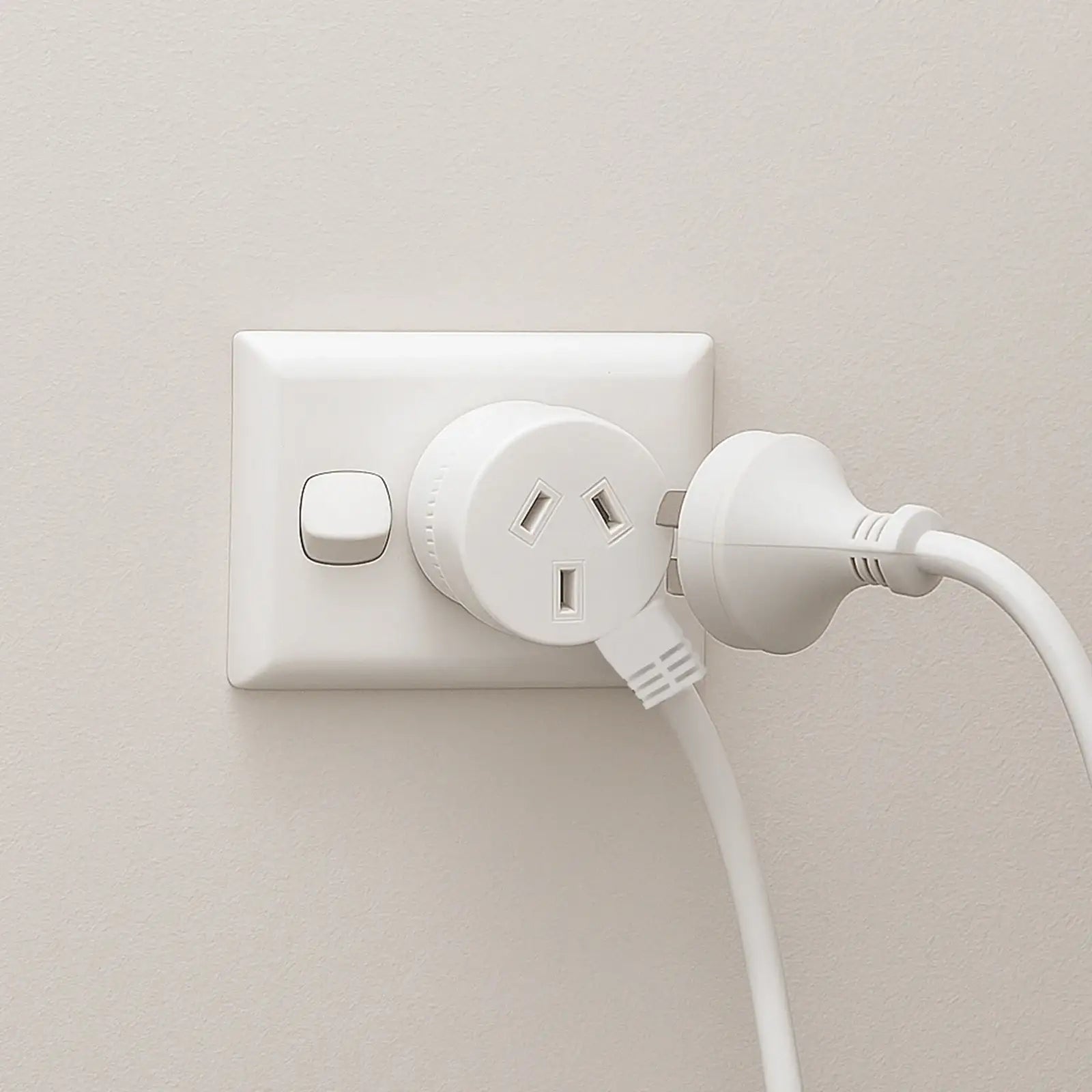 Arlec 2m White Piggy Back Extension Lead - piggyback extension lead, white extension cord, compact powerboard