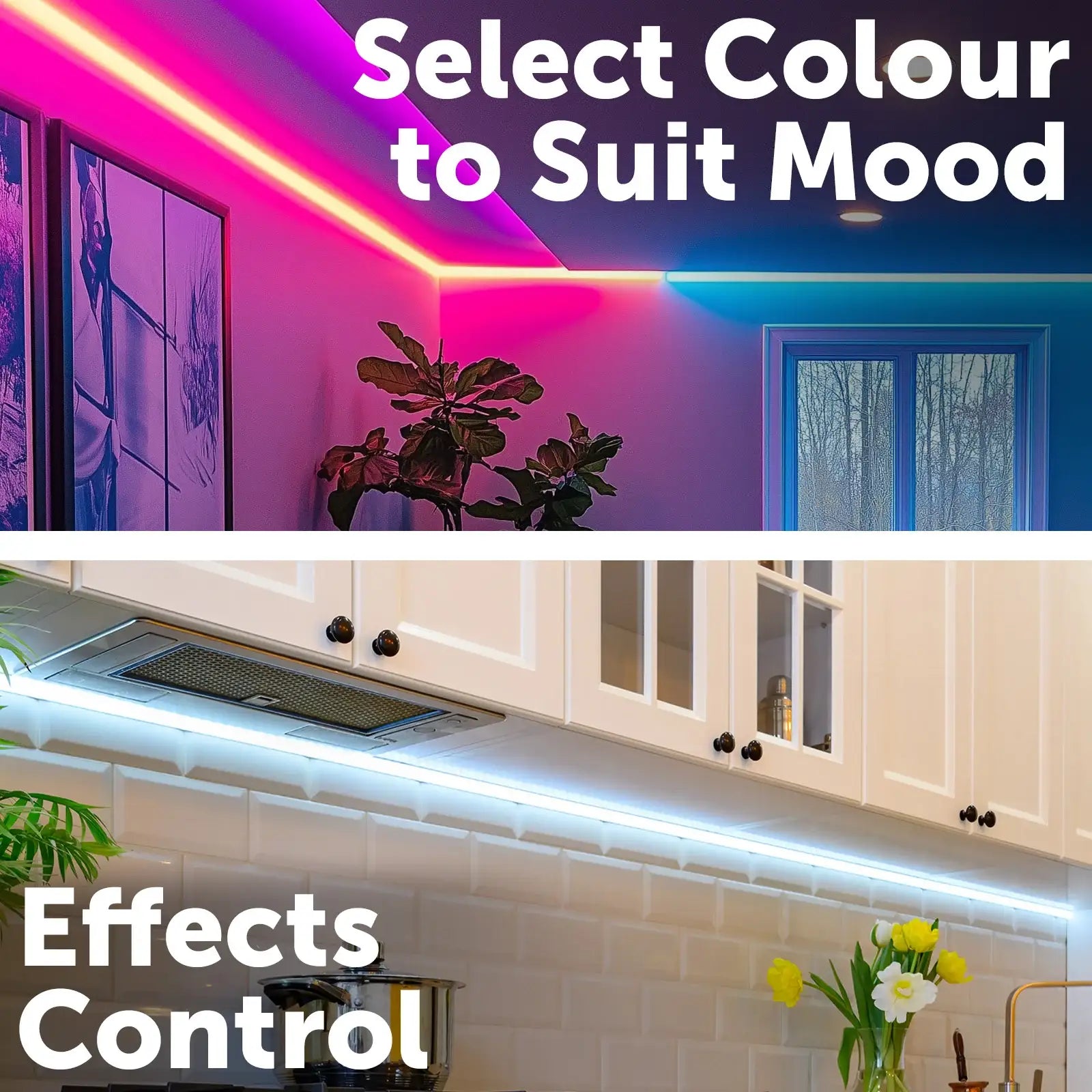 USB-powered RGB LED strip light with app control, custom themes, and easy DIY installation