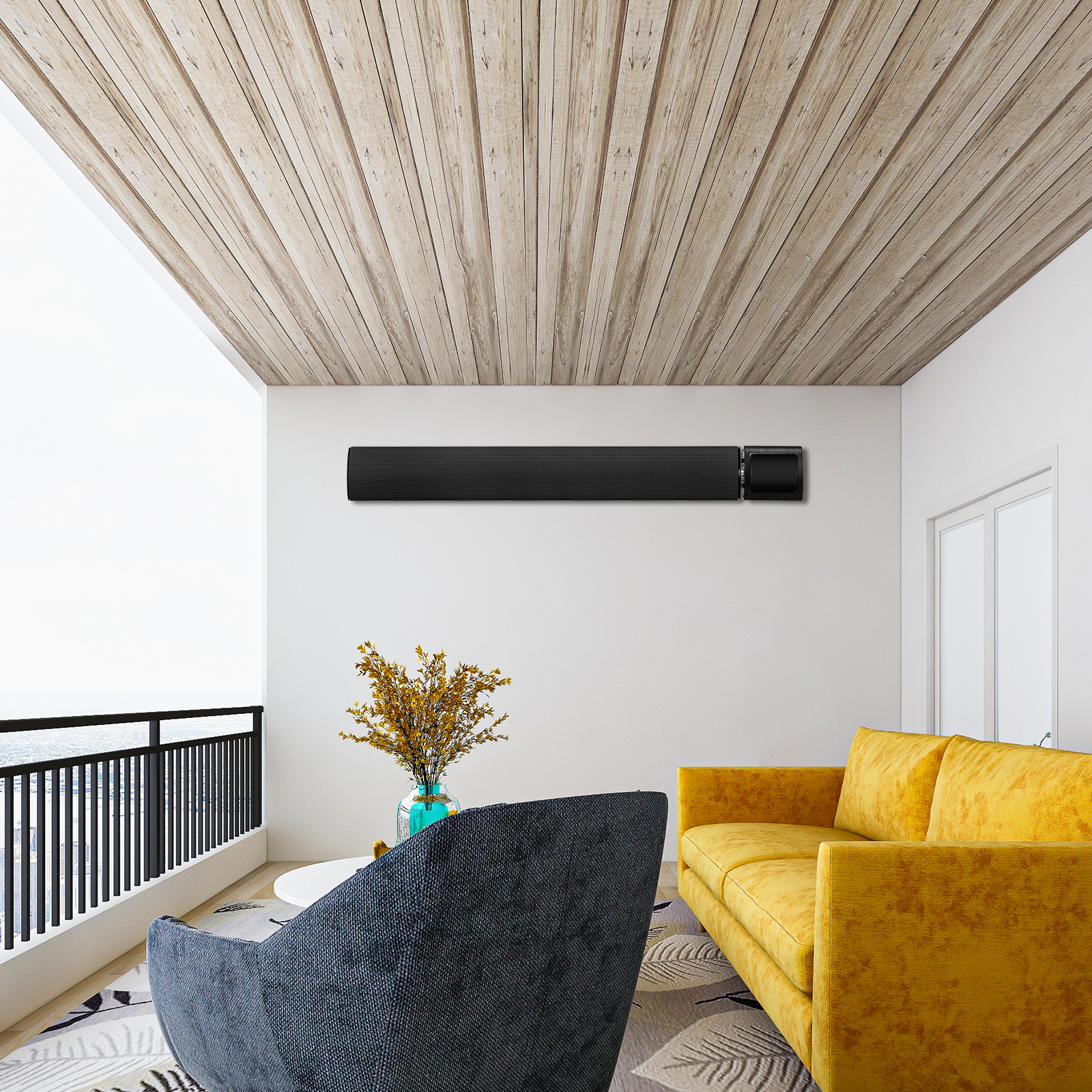 arlec 3000w smart radiant strip heater – outdoor heating solution; grid connect wall-mounted heater; high-performance radiant heater