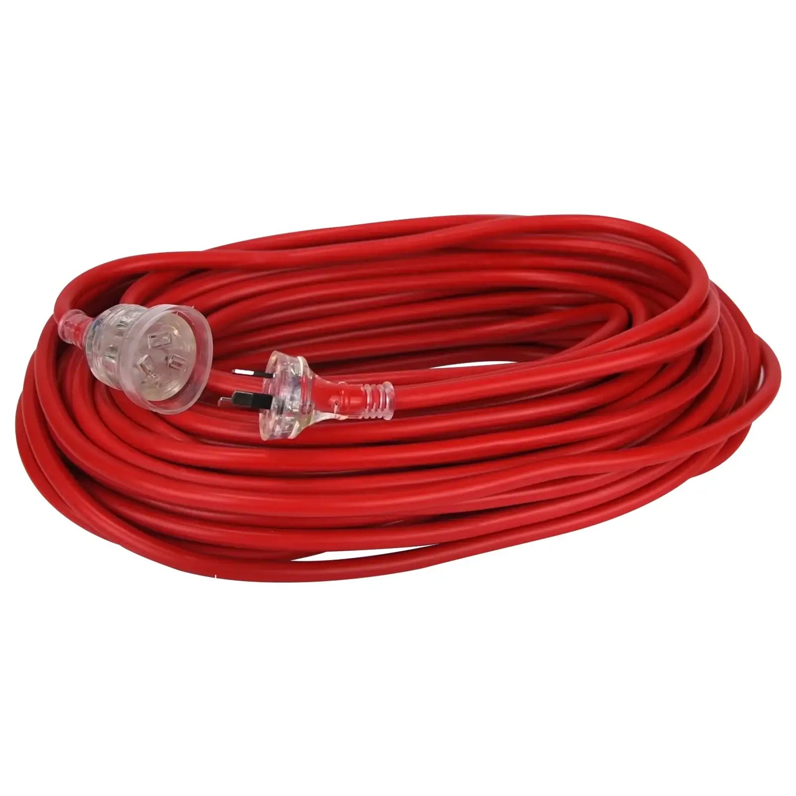 30m extra heavy duty extension cord – Arlec red with safety light