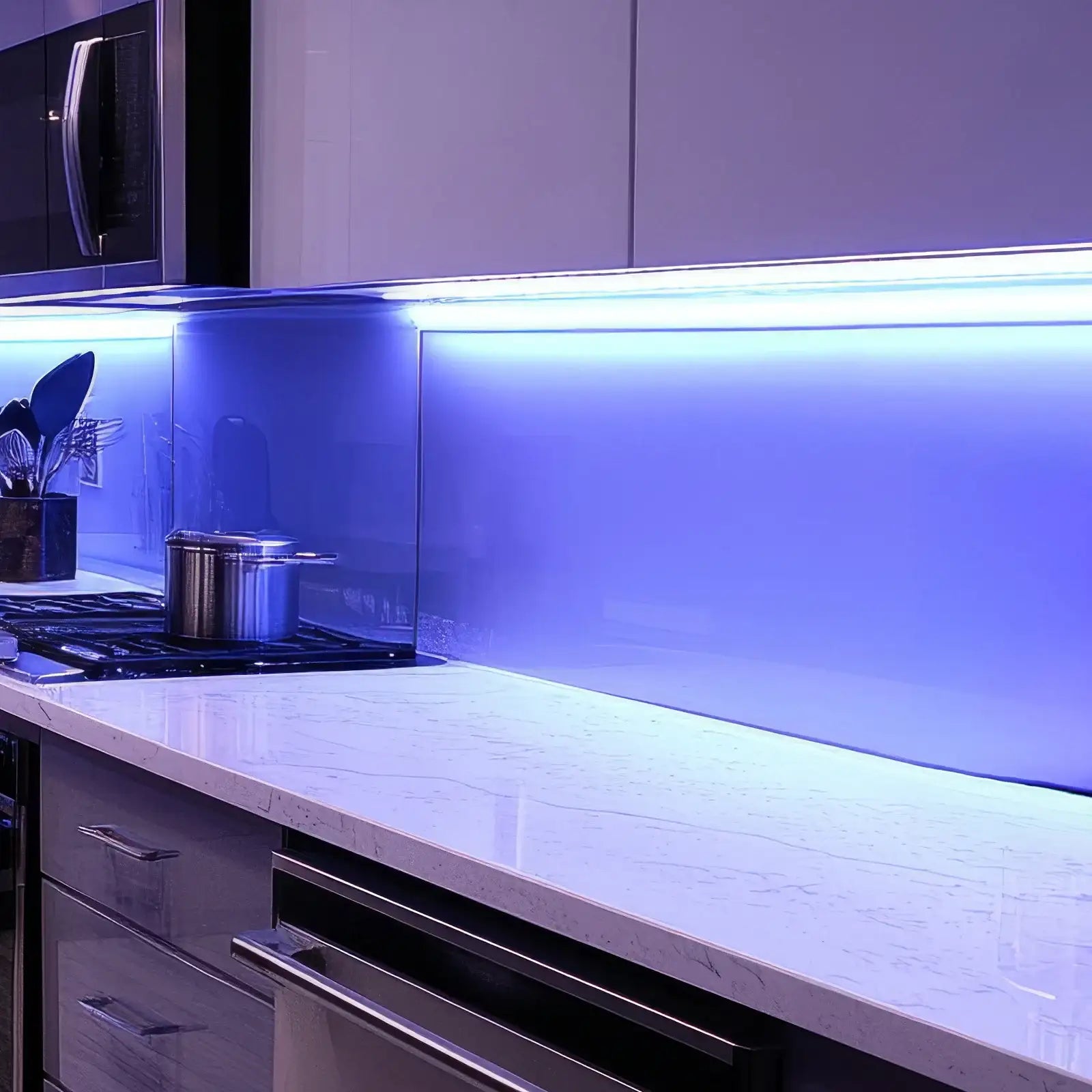 Arlec CCT LED strip light with IP44 rating, flexible tri-colour lighting, adhesive cabinet light