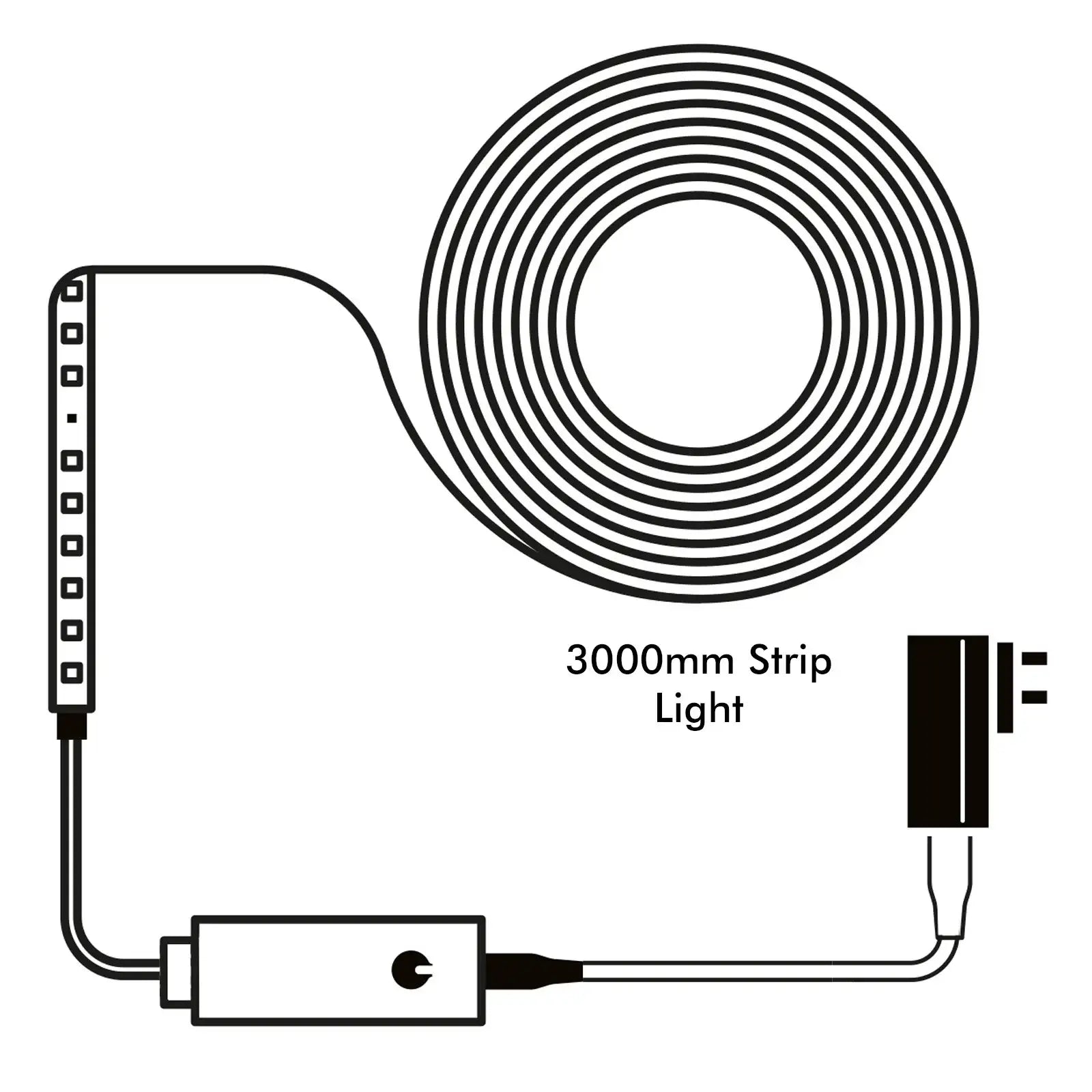 Arlec CCT LED strip light with IP44 rating, flexible tri-colour lighting, adhesive cabinet light