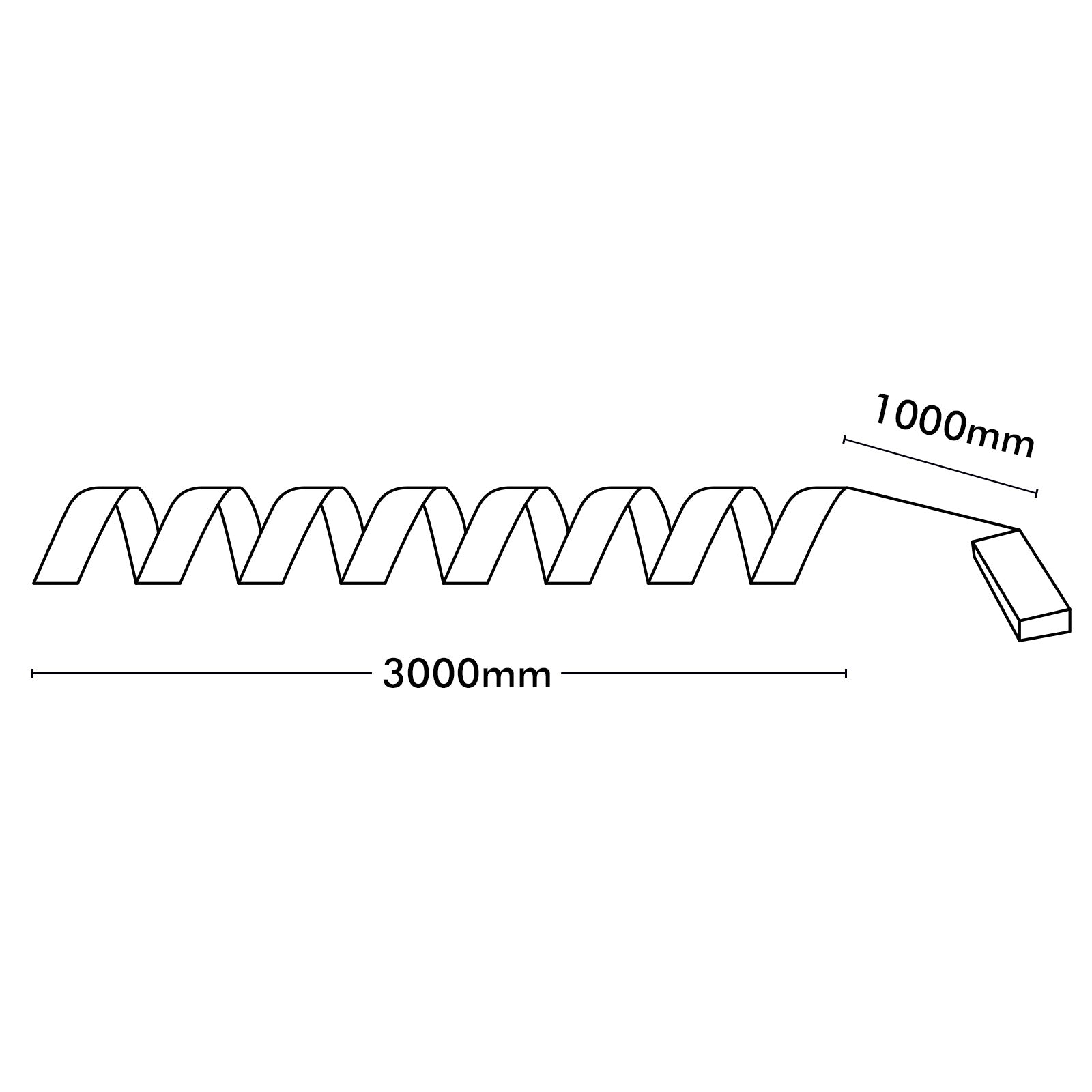 Arlec 3m LED ribbon light, battery operated warm white strip with timer for indoor use