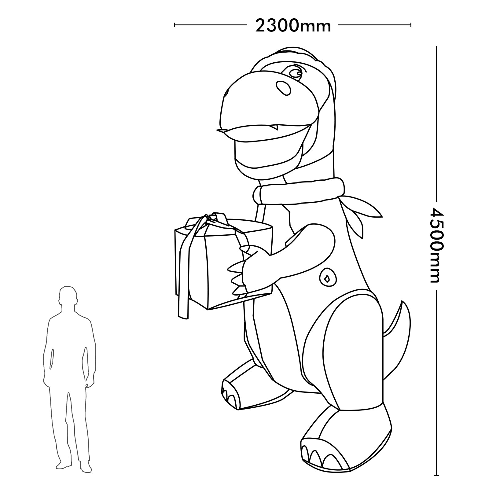 Arlec 4.5m inflatable dinosaur with LED lights – low voltage outdoor Christmas decoration with self-inflating feature