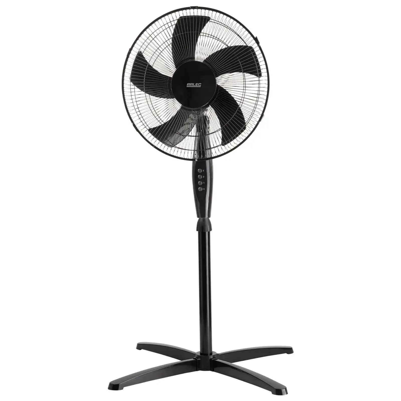 Arlec 40cm 5-blade pedestal fan with tilt head and cross base