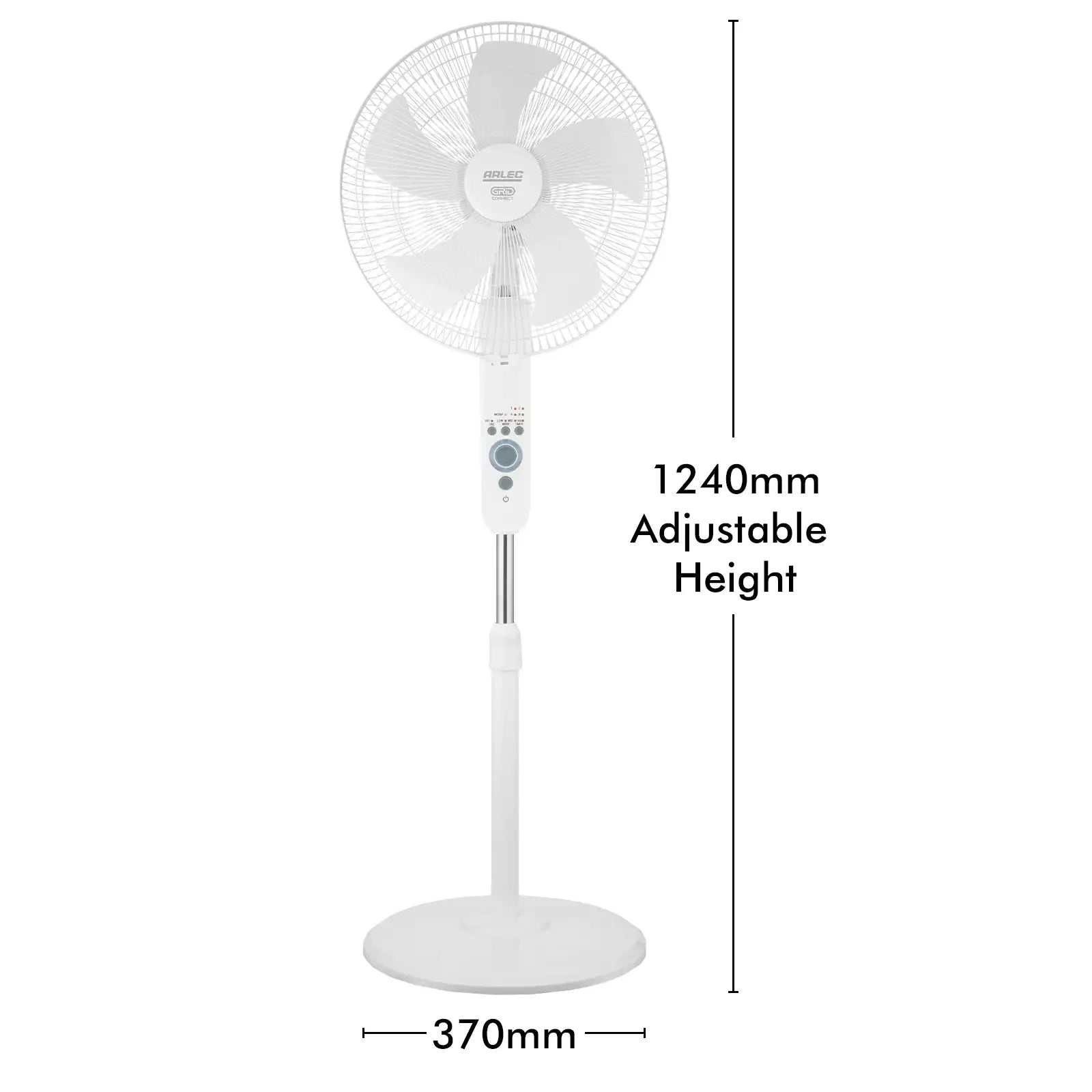 Arlec 40cm Smart Pedestal Fan with Remote – smart pedestal fan, adjustable pedestal fan, Grid Connect fan