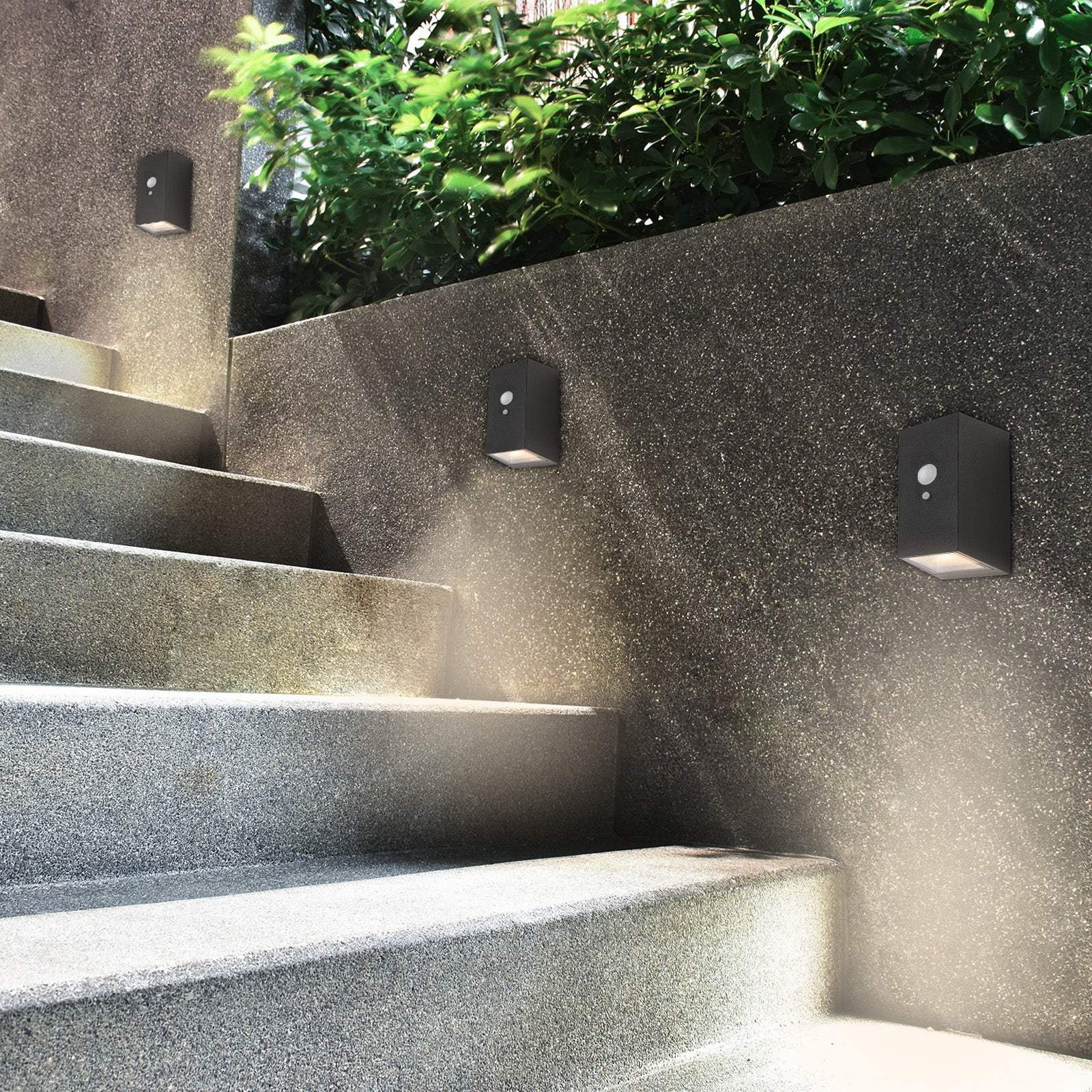 Arlec 43L Premium Solar LED Wall Light With Motion Sensor - solar powered light, motion sensor light, exterior wall light, energy efficient LED