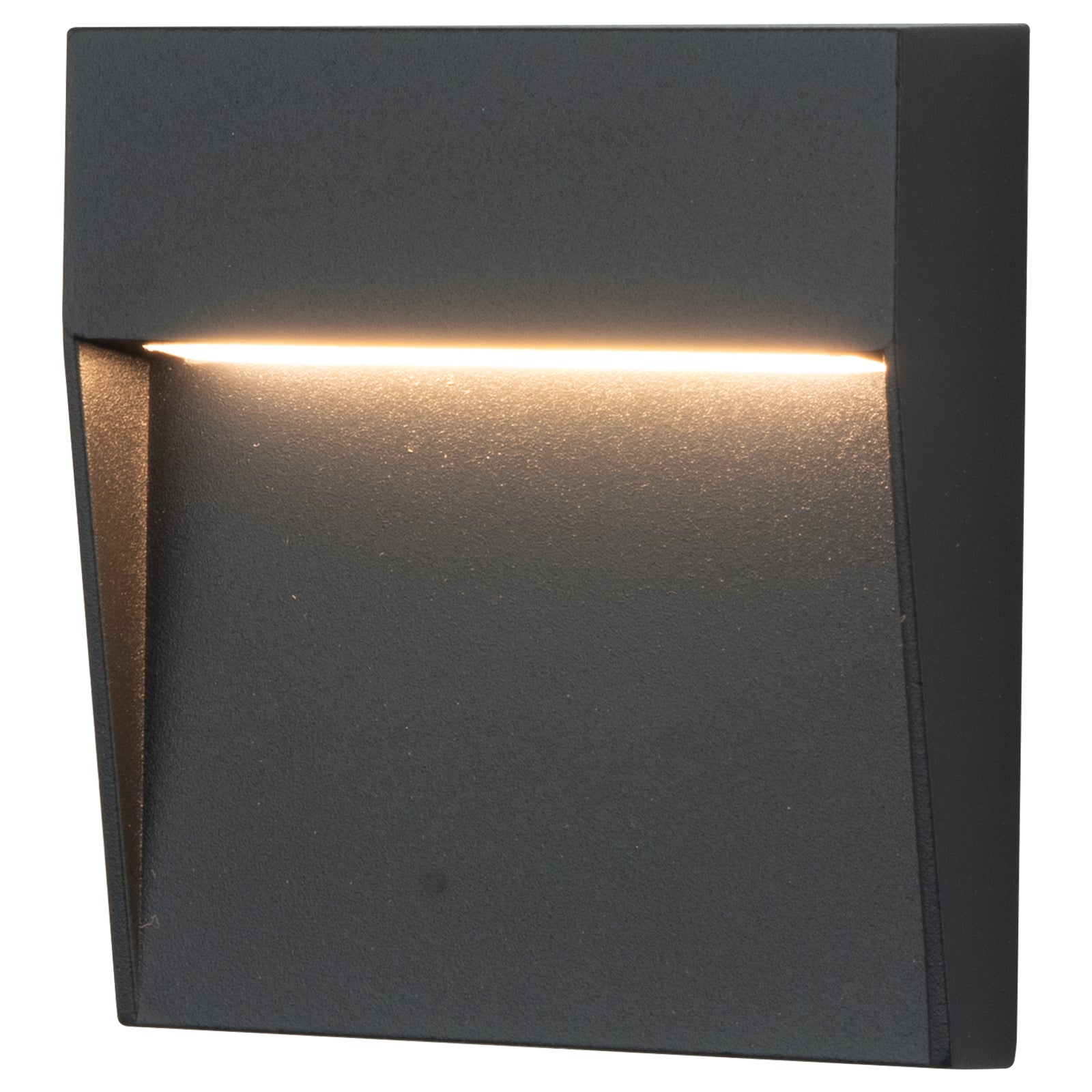 Arlec 4W CCT LED Square Black Exterior Step Light - energy efficient LED, CCT selectable light