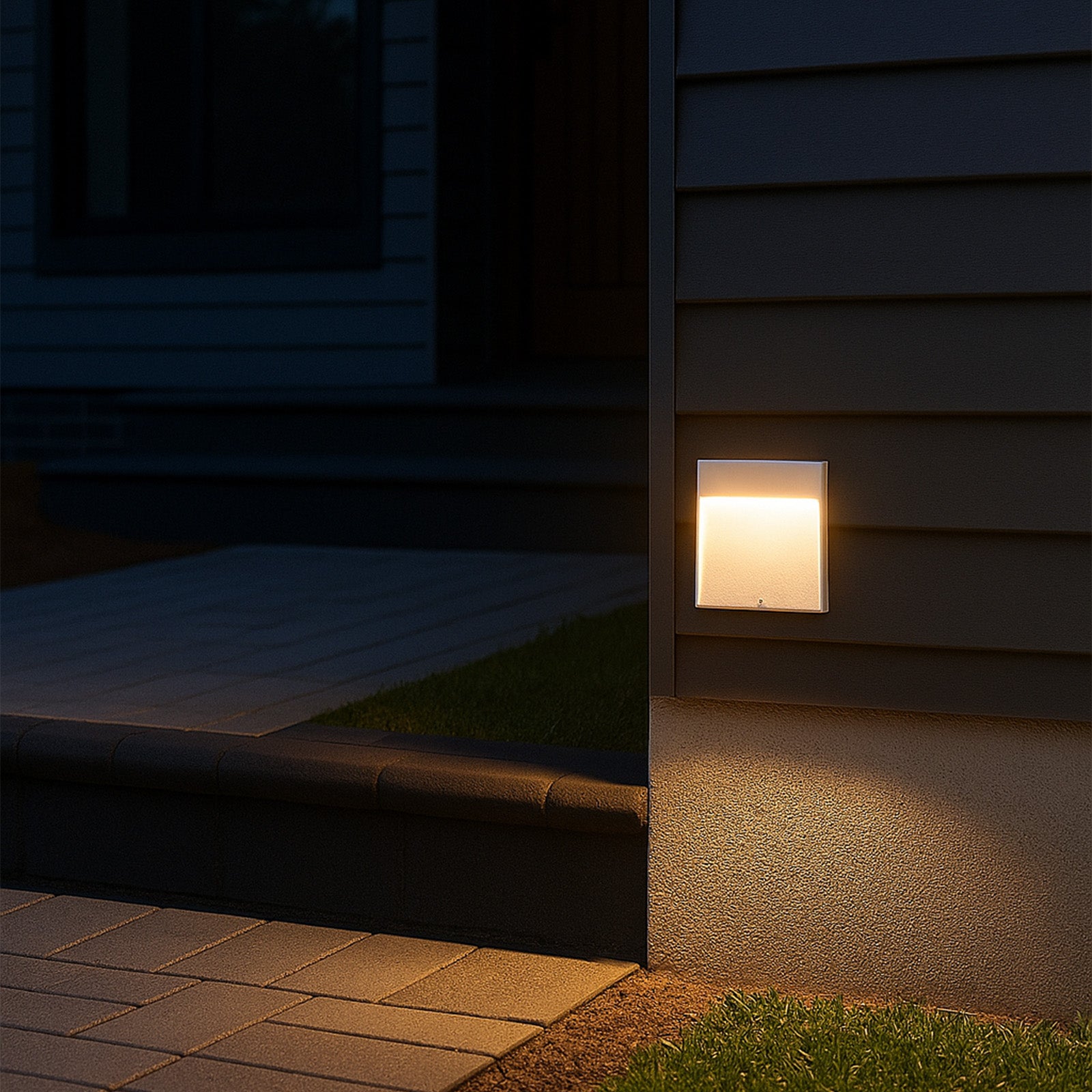 Arlec 4W white square CCT LED step light – exterior wall lighting solution
