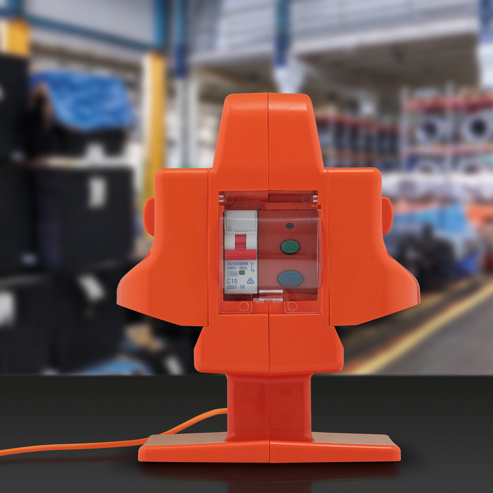 Arlec 4 Outlet Heavy Duty Power Block with FS RCD Safety Switch for job sites