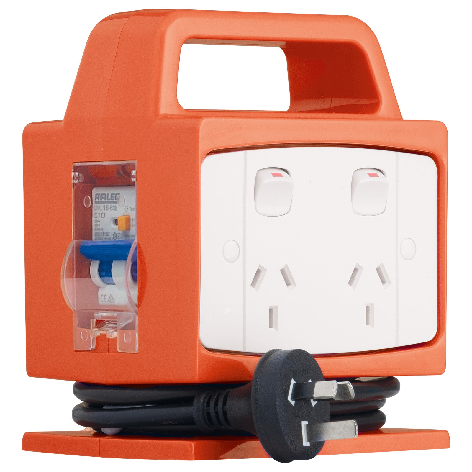 Arlec 4 Outlet Portable Power Block with built-in Safety Switch