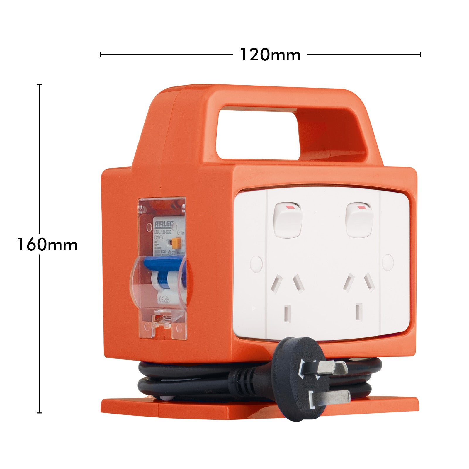 Arlec 4 Outlet Portable Power Block with built-in Safety Switch