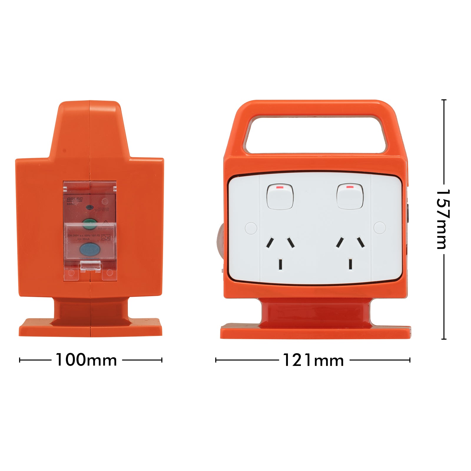 Arlec 4 Outlet Power Block with FS RCD Safety Switch for safe power access