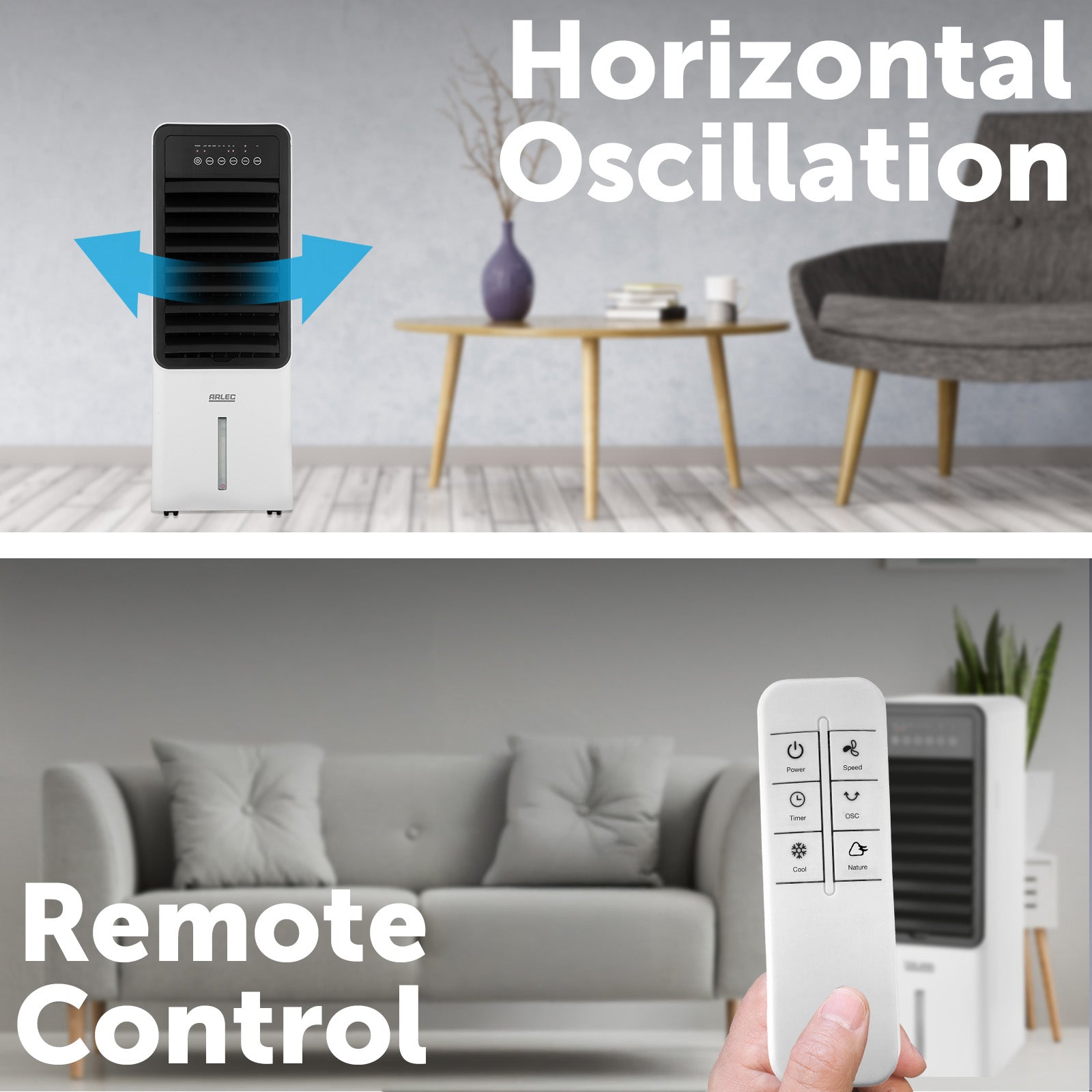 Arlec 5.5L Remote Evaporative Cooler – Energy Efficient Cooling with Water Tank