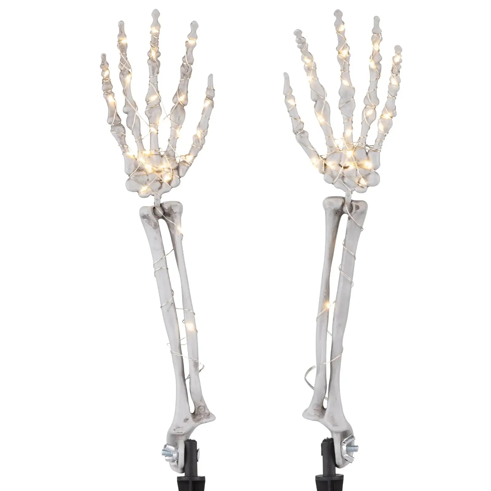 Arlec Halloween skeleton stake lights – 50cm battery operated LED decorations, pack of 2