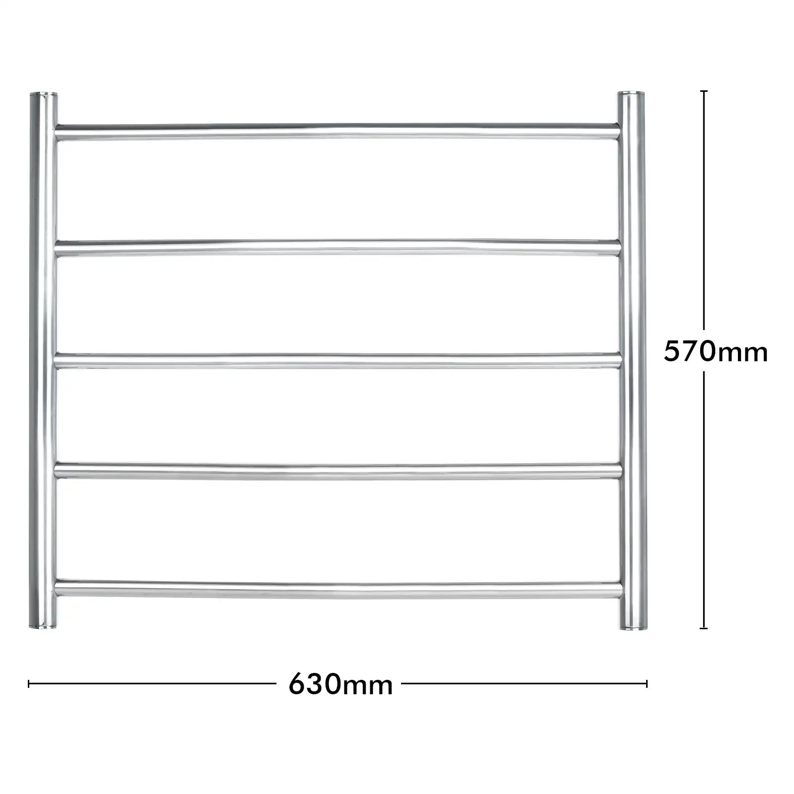 Arlec 5 bar 40W stainless steel towel rail for heating and drying towels
