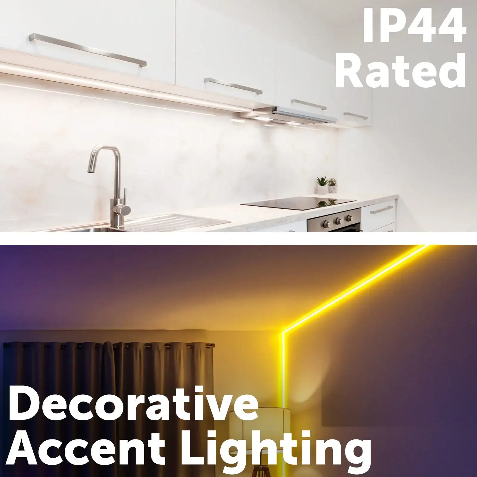 Arlec 5m CCT LED strip light, weatherproof IP65 strip with tri-colour lighting, home accent LED