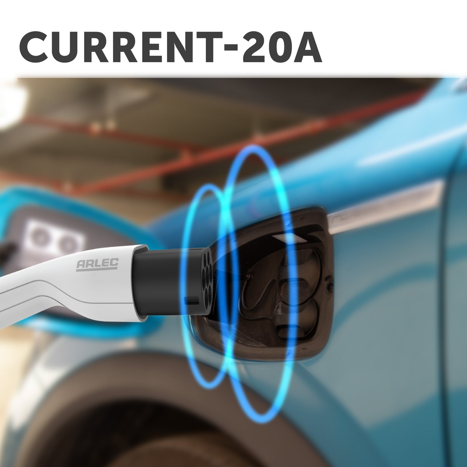 5m EV Charging Cable by Arlec, 4.6kW single-phase, IP65-rated, Type 2 connector for electric vehicles including Tesla