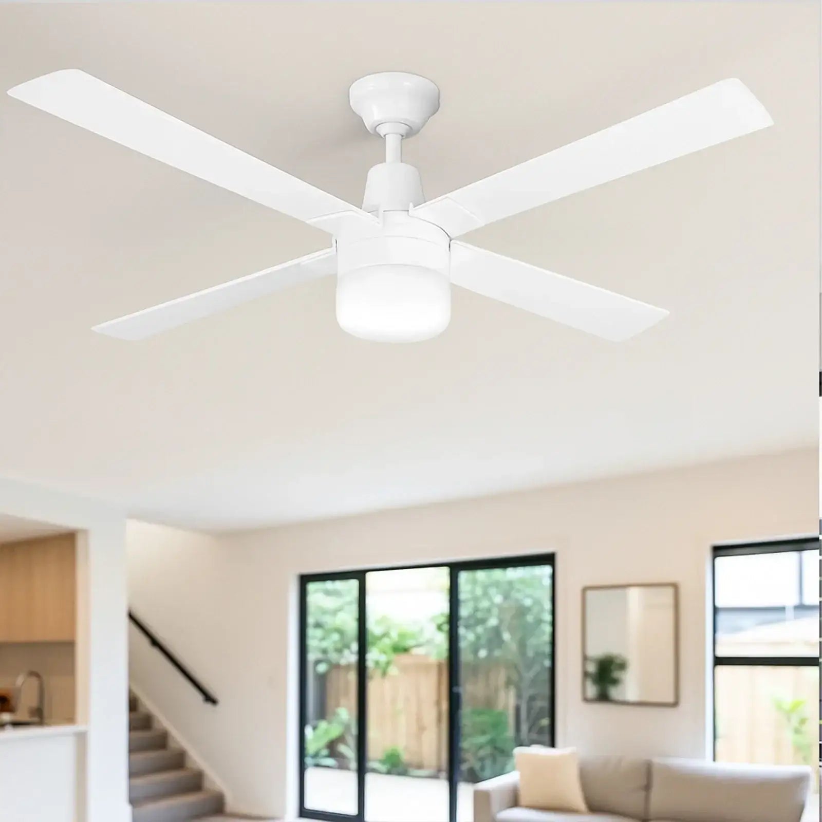 Arlec 60W White Clipper Ceiling Fan Light – Easy-Fit E27 Light Kit for Ceiling Fans