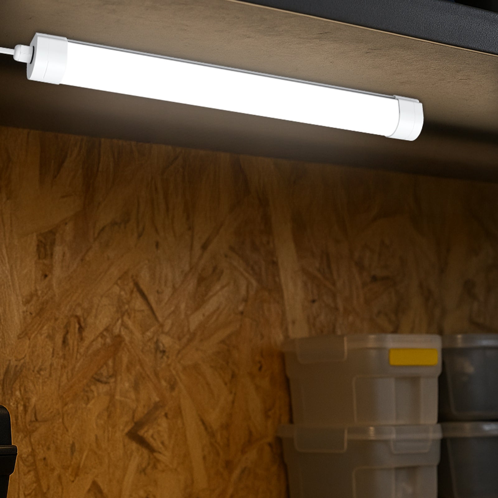 Arlec tri-proof LED batten light, dual-power waterproof LED light, DIY indoor outdoor batten