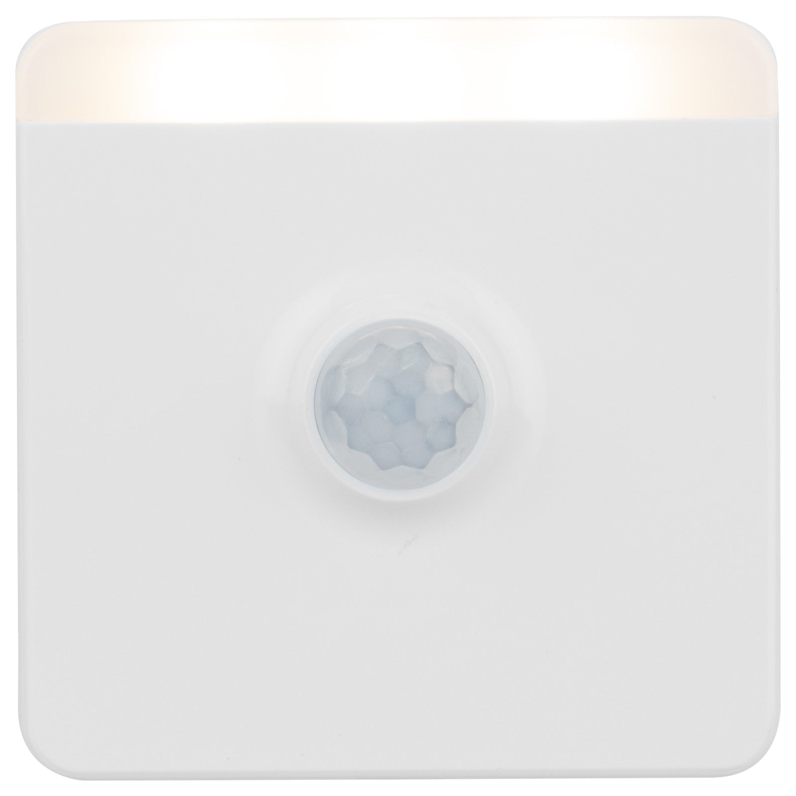 Arlec square plug-in motion sensor night light with warm white LED and auto shut-off