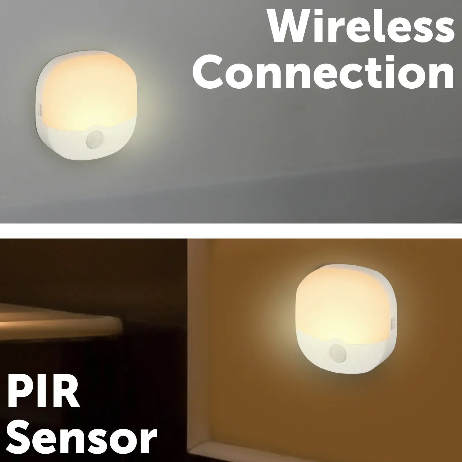 Arlec rechargeable motion sensor LED night lights, 2-pack with linkable function