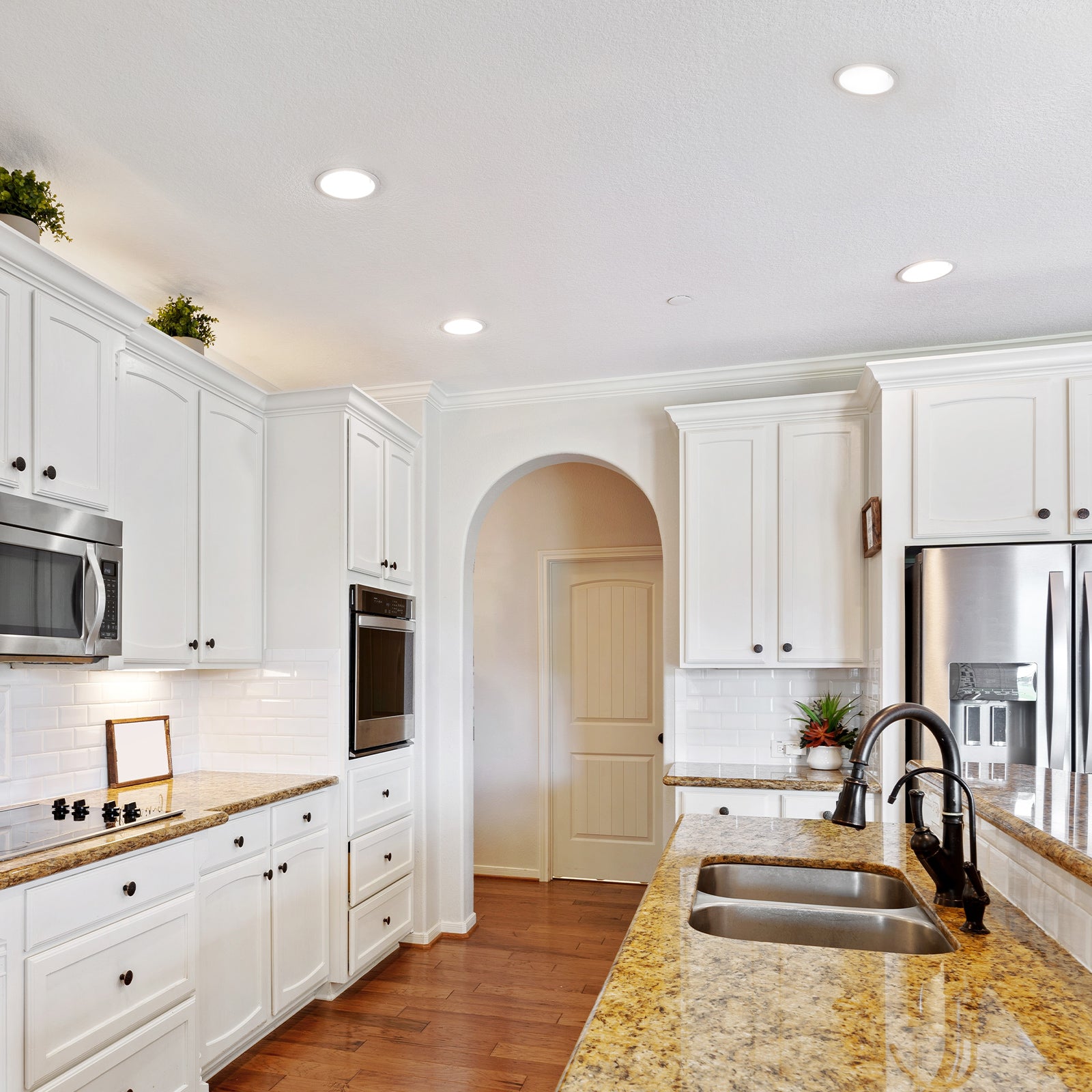 70mm Arlec 6W RGB+CCT LED downlight – smart Wi-Fi colour changing ceiling light