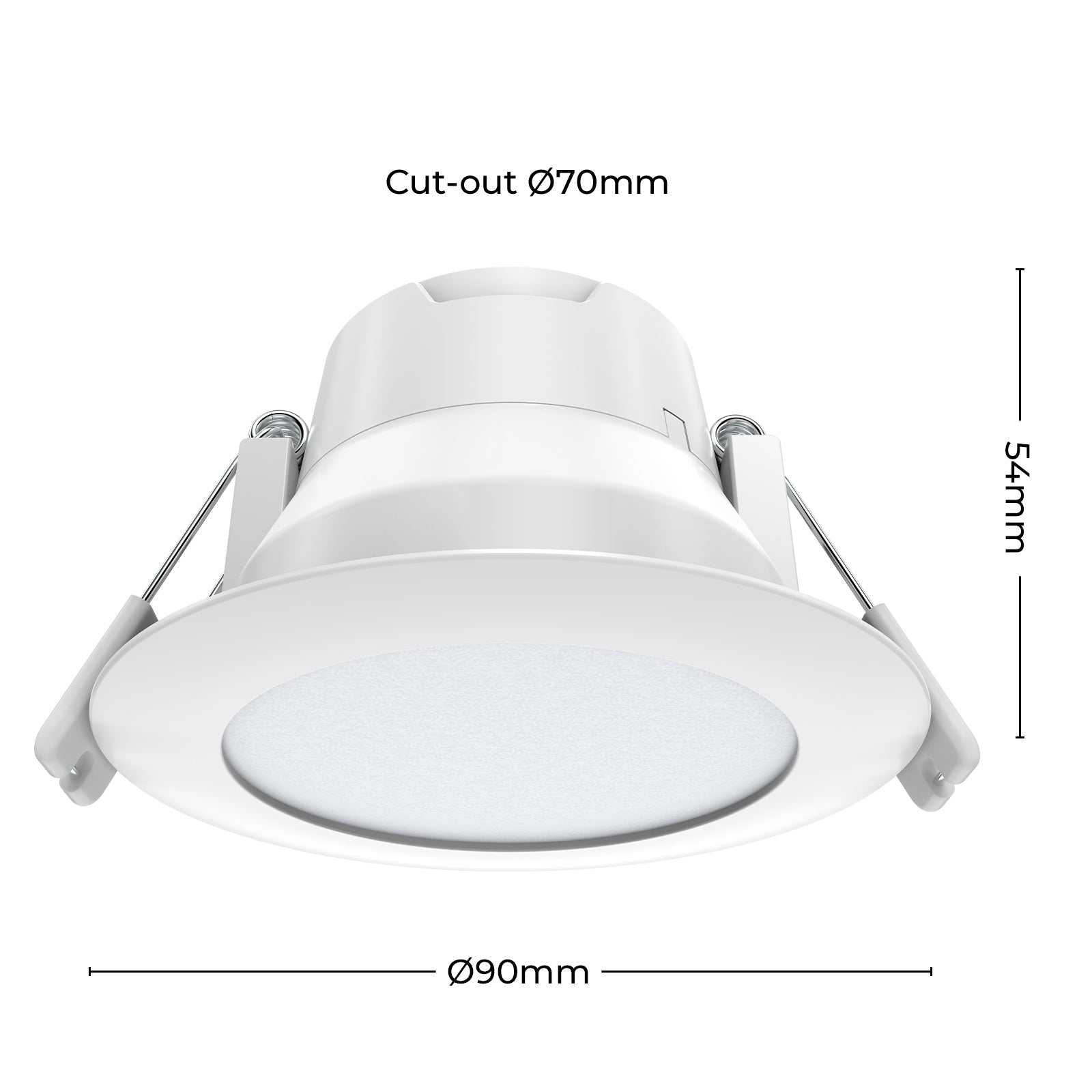 70mm Arlec 6W RGB+CCT LED downlight – smart Wi-Fi colour changing ceiling light