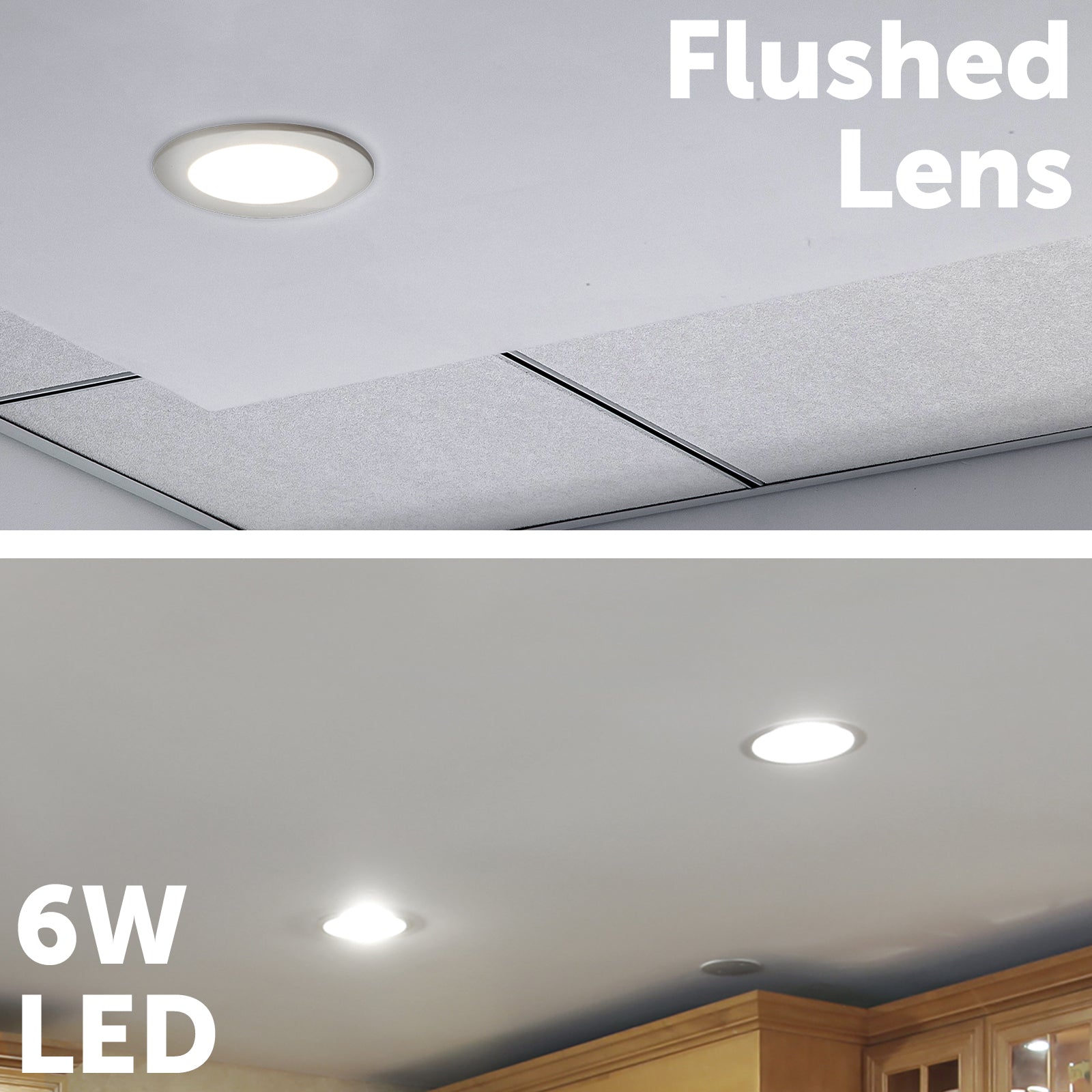 Arlec 6W dimmable tri-colour LED downlight, small cutout recessed light for ceilings