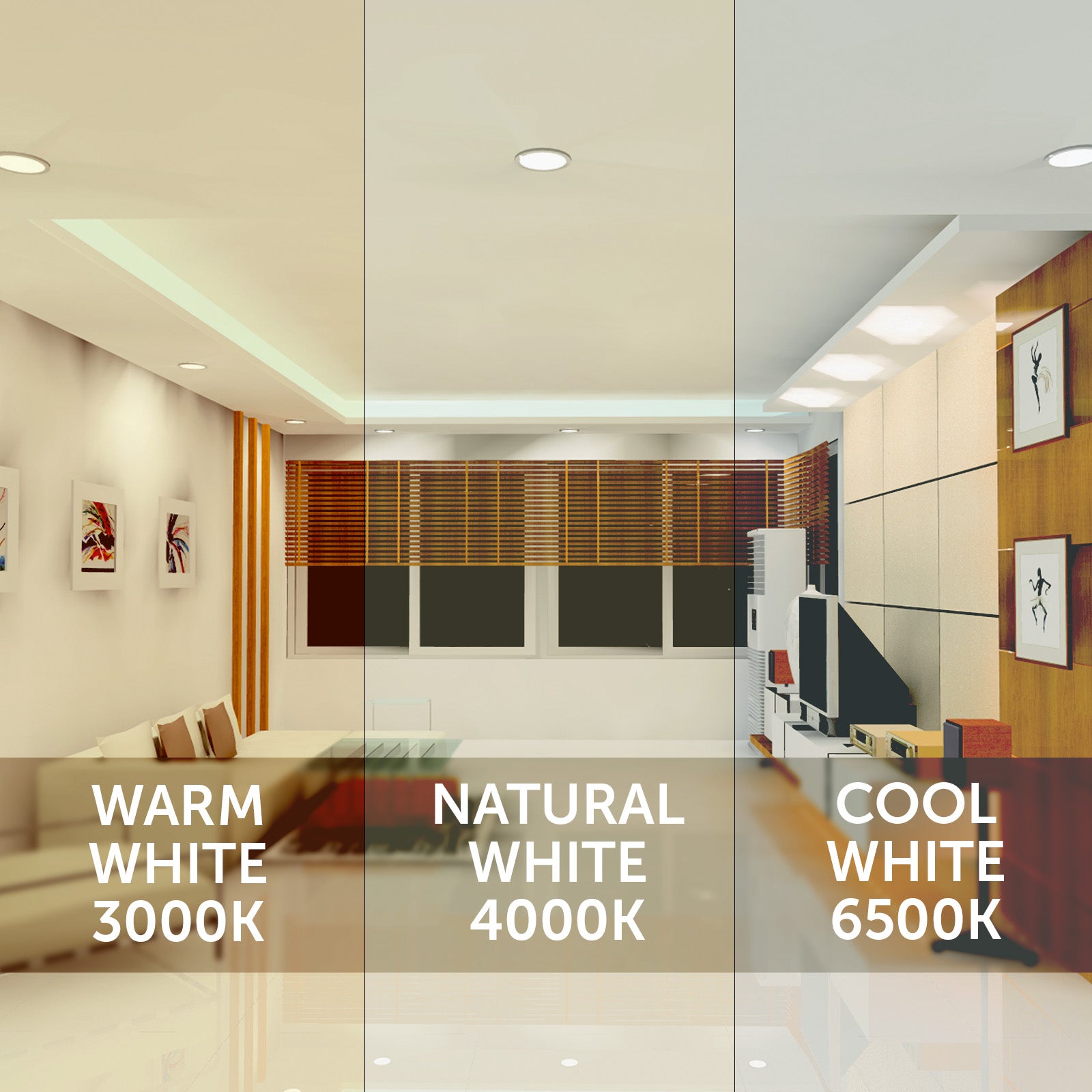 Arlec 6W dimmable tri-colour LED downlight, small cutout recessed light for ceilings