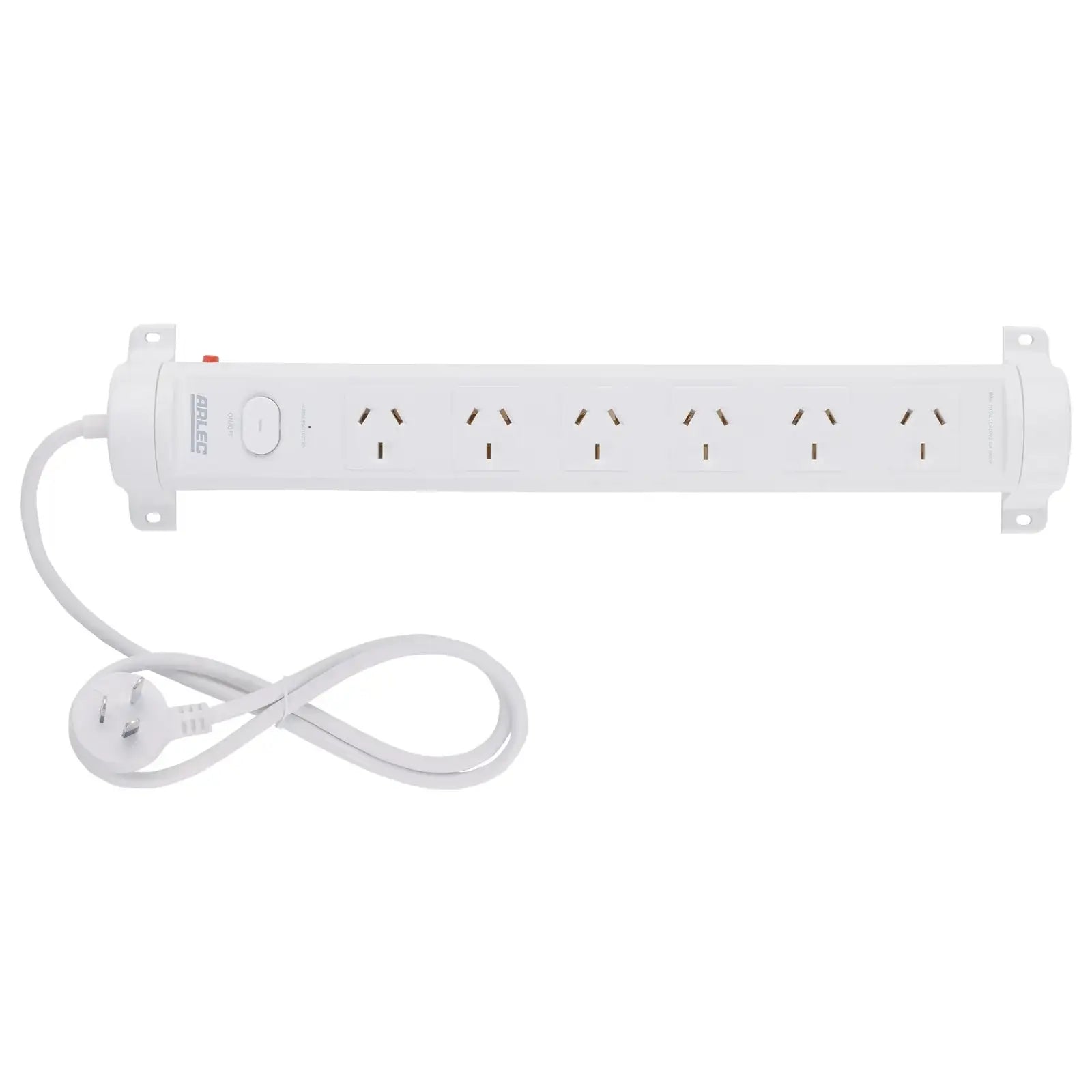 Arlec 6 Outlet Rotatable Powerboard with Surge Protection – rotating extension board with surge protection and 6 outlets