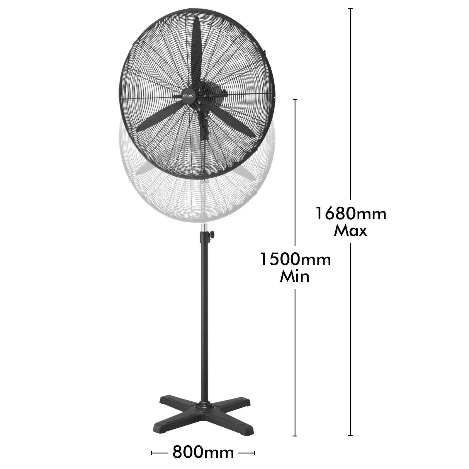 Arlec 75cm industrial fan with heavy-duty base and 285W motor