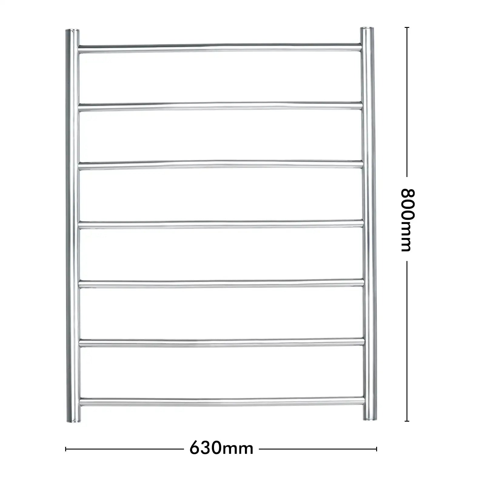 Arlec 70W curved 7 bar stainless steel towel rail for stylish bathroom heating