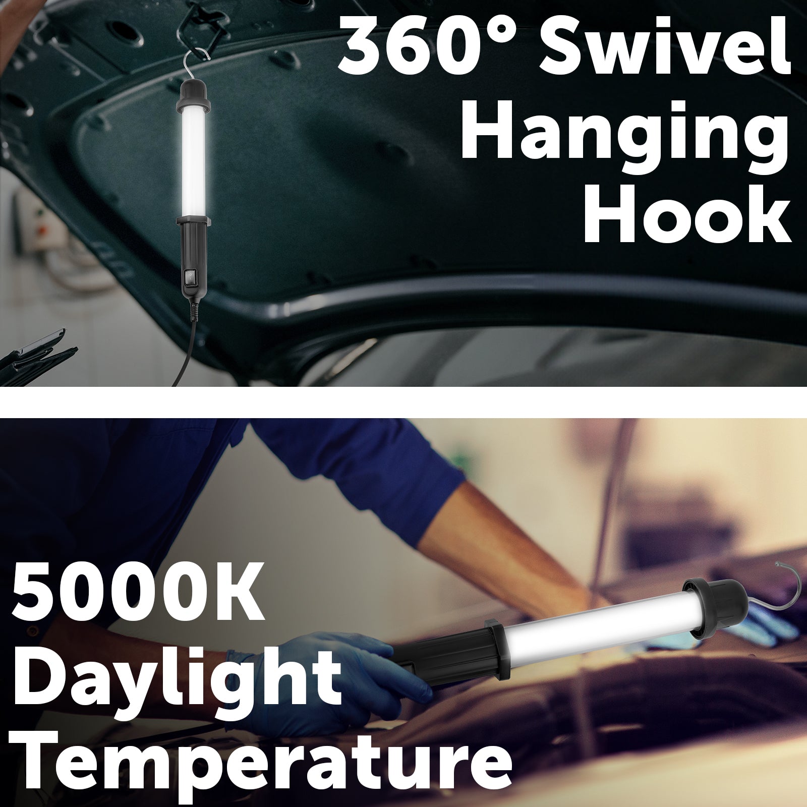 Arlec 8.5W LED inspection light with 700 lumens, 5m cable, IP44 rated