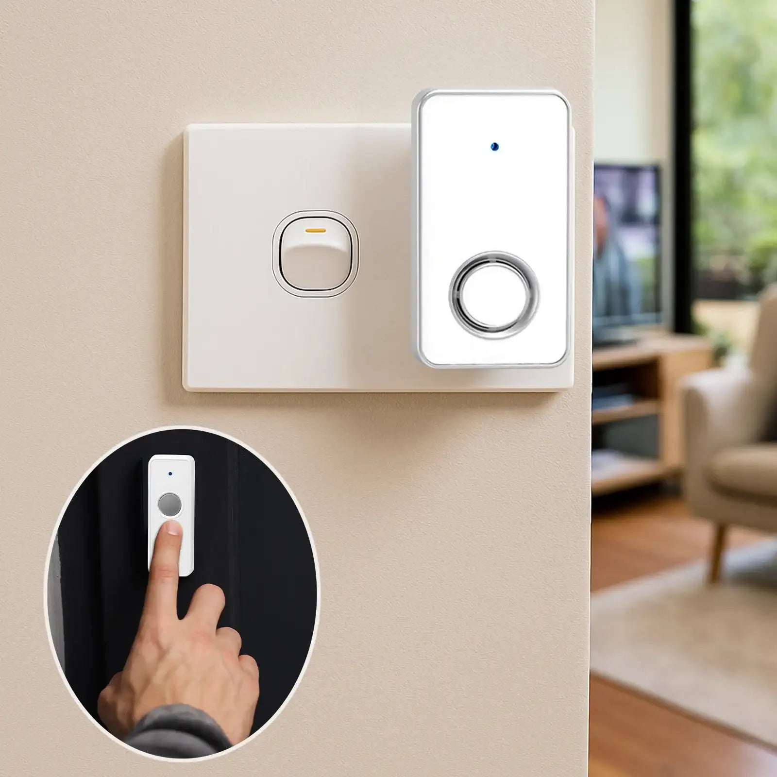 Arlec 80m Wireless Door Chime Plug In - 2 Pack – wireless door chime, smart doorbell chime, plug-in doorbell