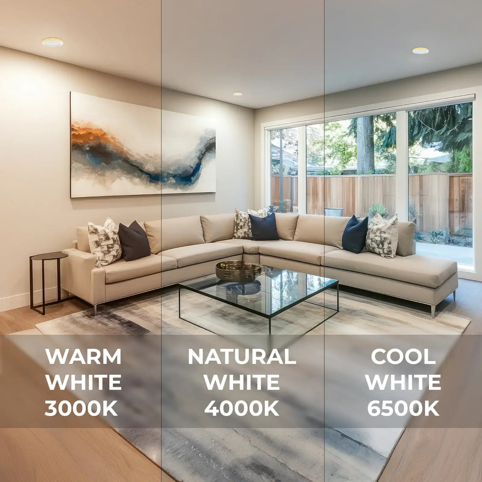 Arlec LED downlight with night mode, dual-function dimmable light, tri-colour ceiling LED