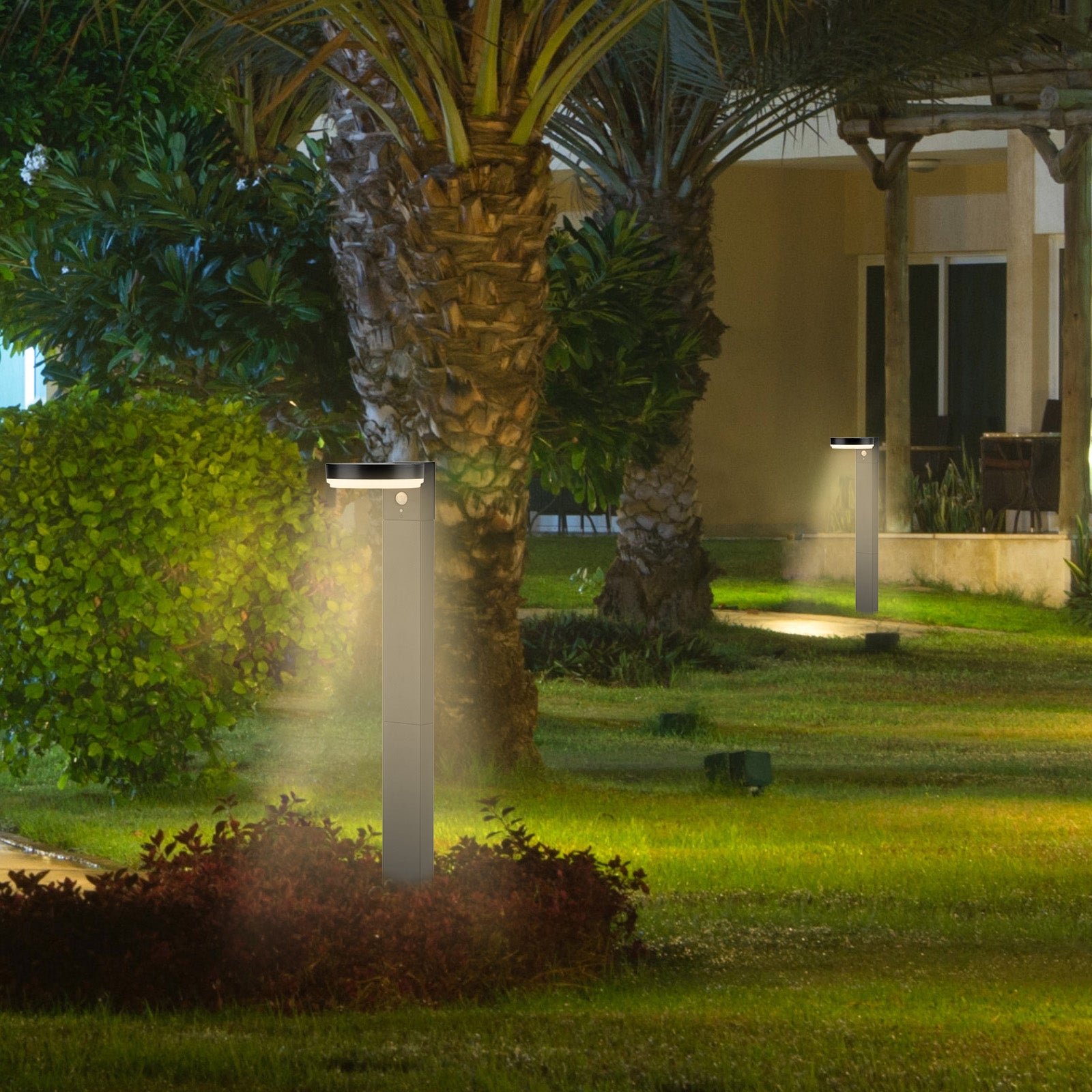 Arlec 90cm LED solar post light – 400 lumens PIR sensor outdoor light for garden or pathways with 3 lighting modes