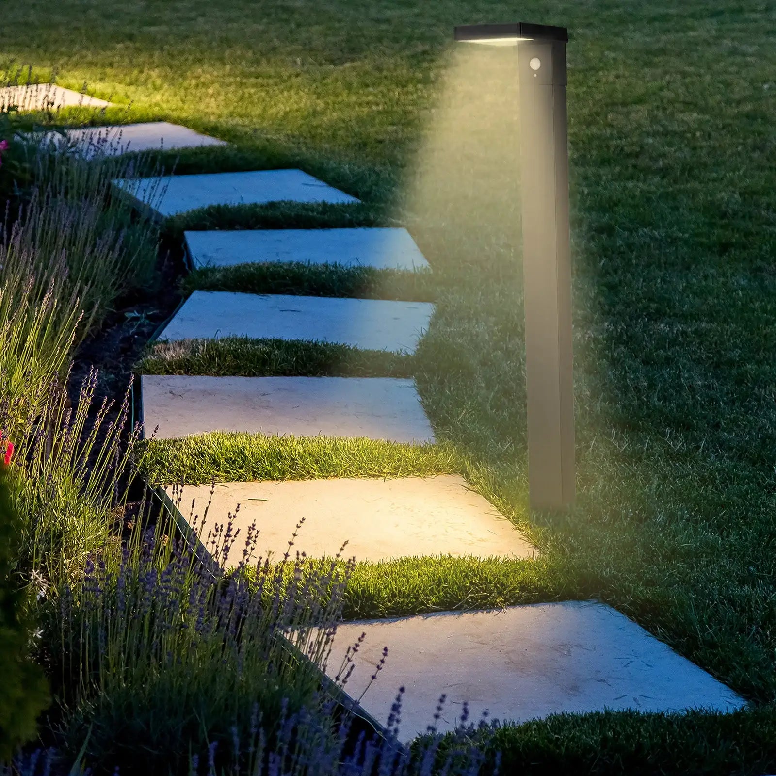 Arlec 90cm solar post light with PIR motion sensor – 400 lumens outdoor LED path light with 3 modes and IP44 weatherproof rating