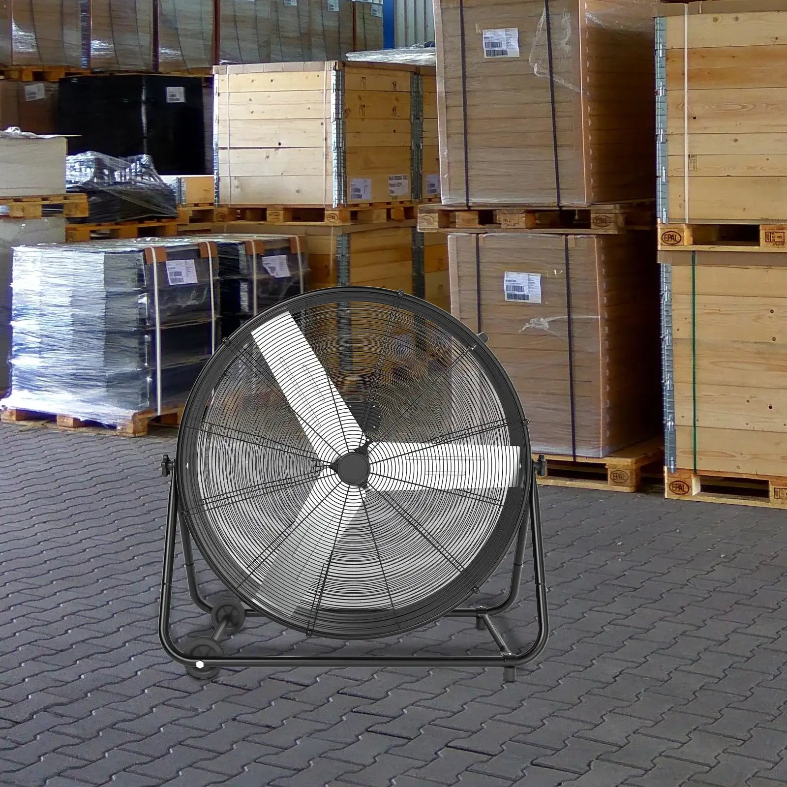 Arlec 90cm Drum Industrial Fan – Heavy Duty Black Fan for Workshops and Warehouses